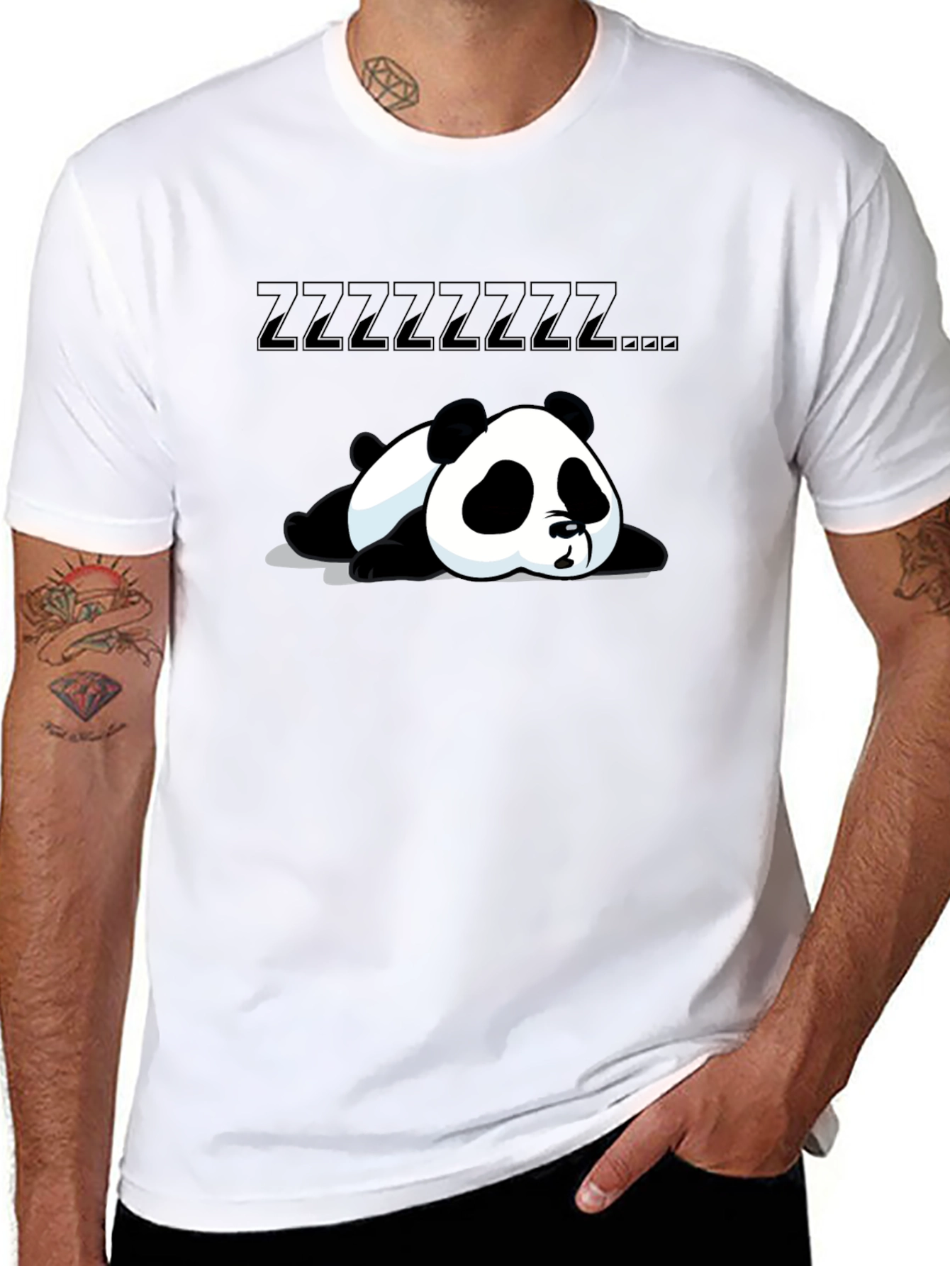 Sleeping Panda Graphic Tee - Lazy Days Style