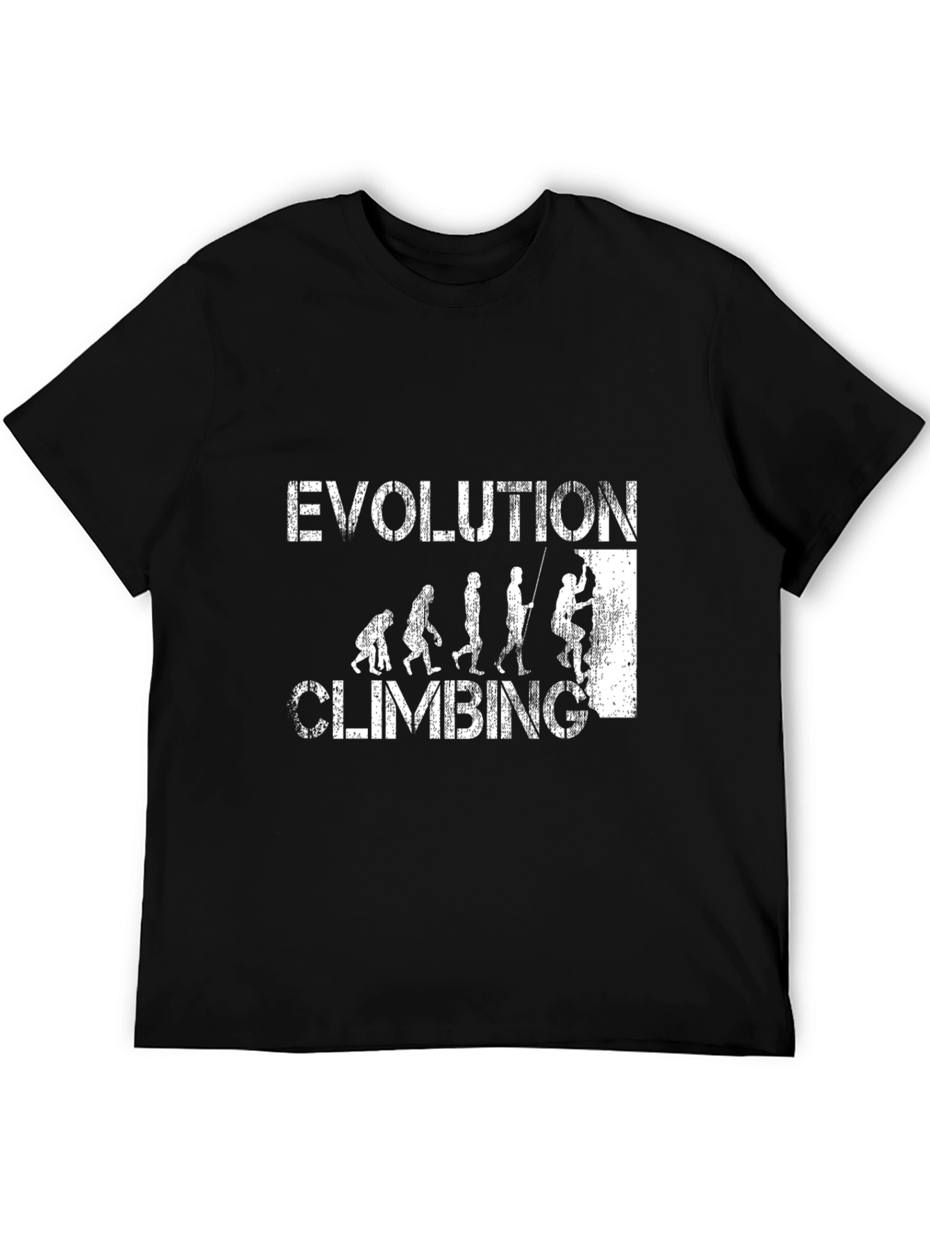 Evolution of Climbing Graphic Tee - Black Cotton