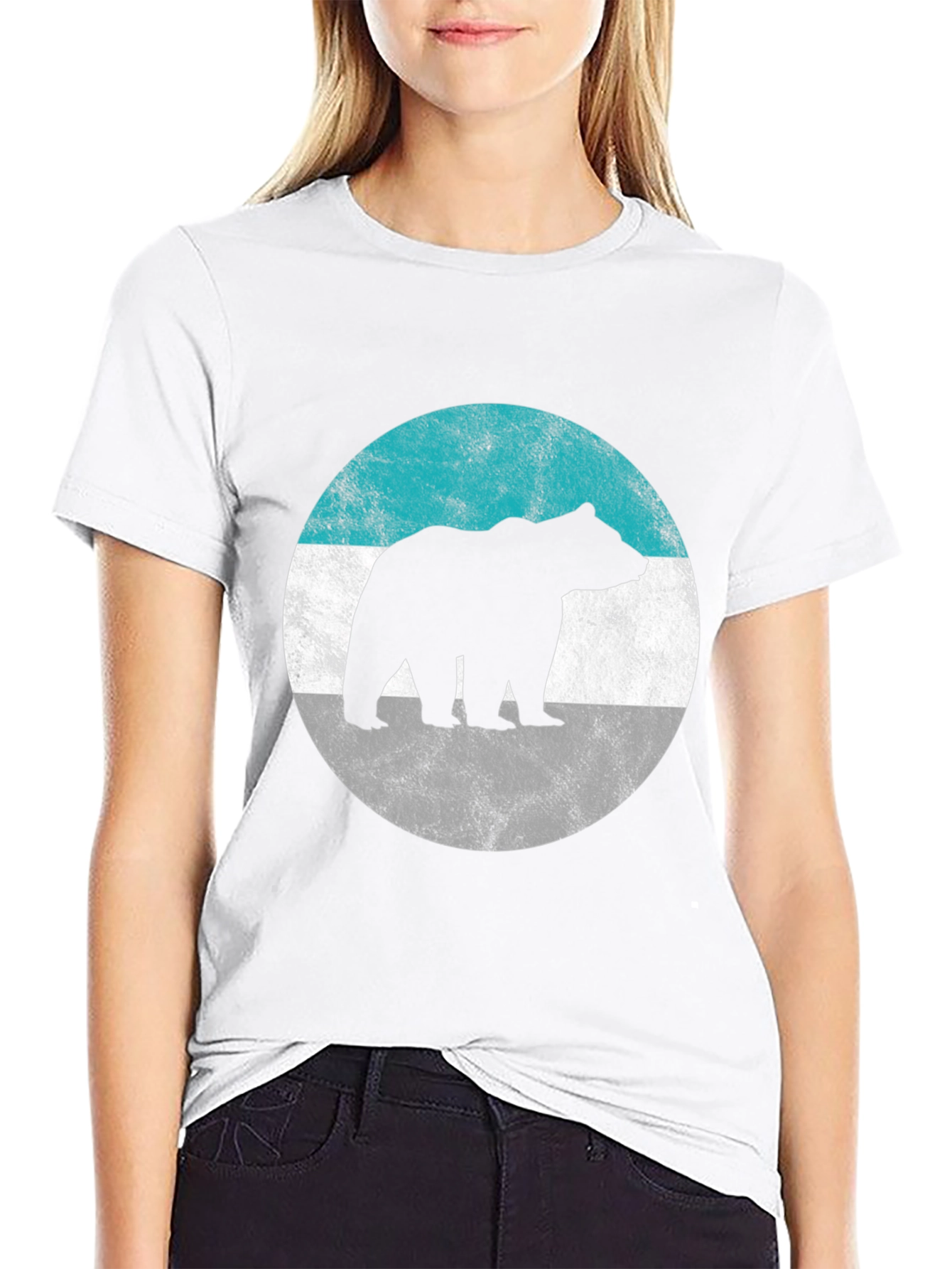 Bear Silhouette Graphic Tee - Mens Black Shirt