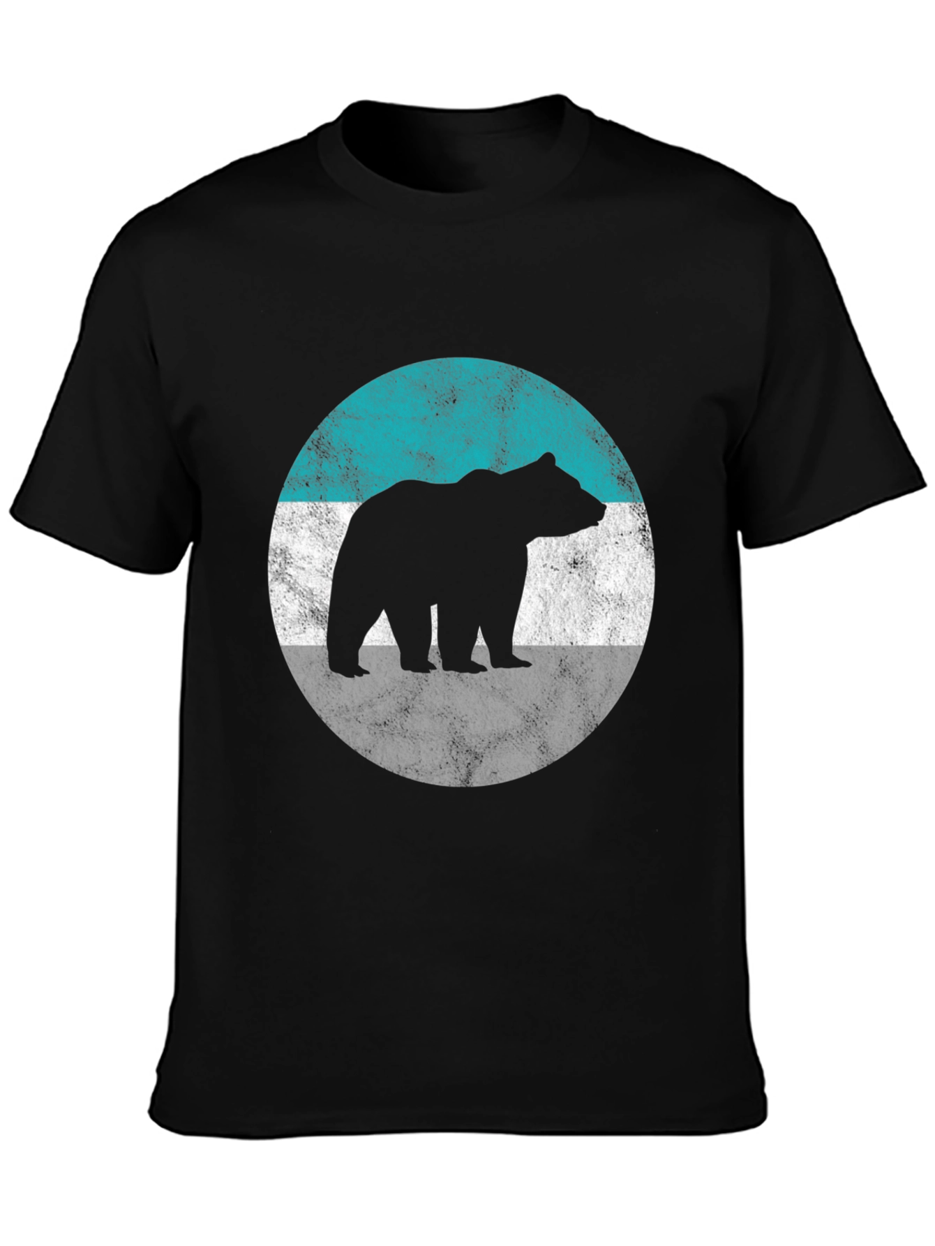 Bear Silhouette Graphic Tee - Mens Black Shirt