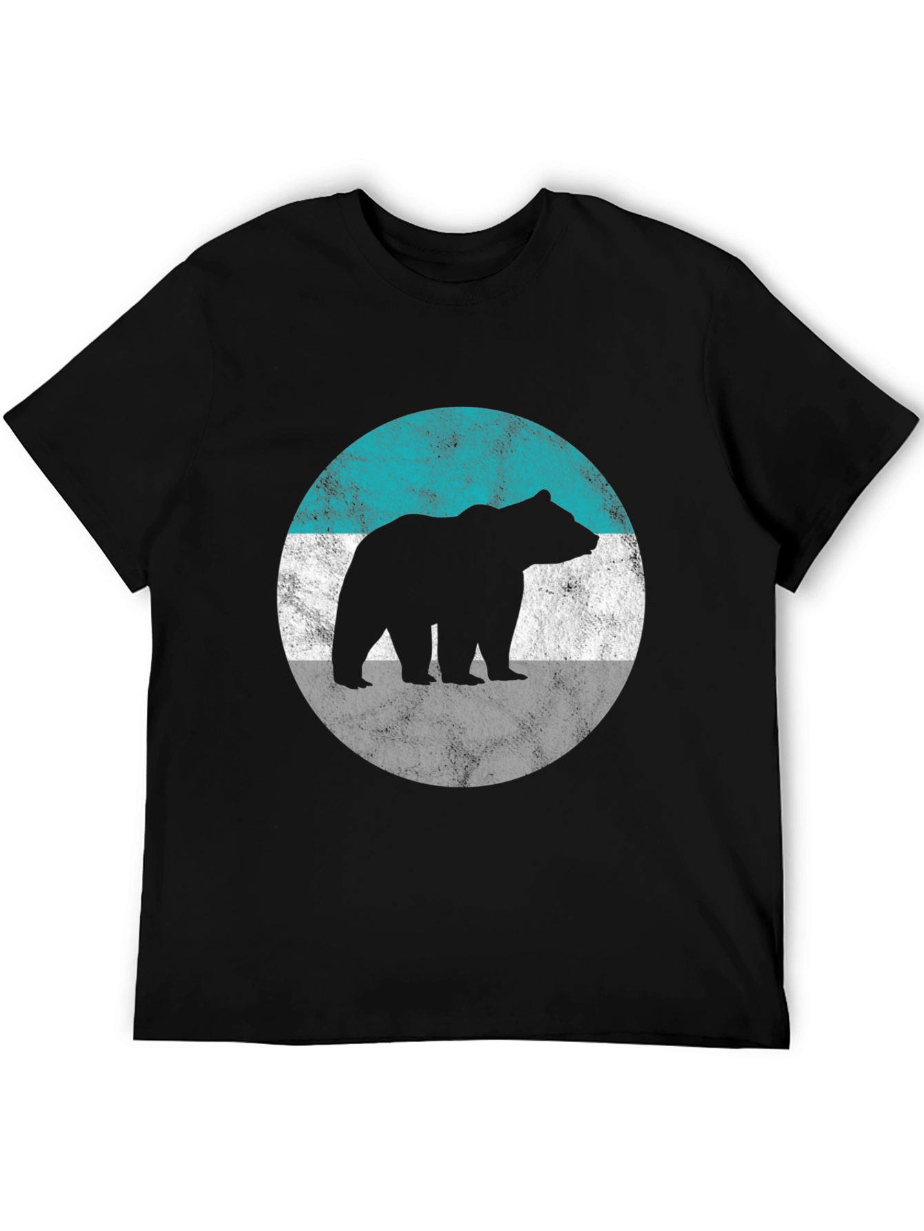 Bear Silhouette Graphic Tee - Mens Black Shirt