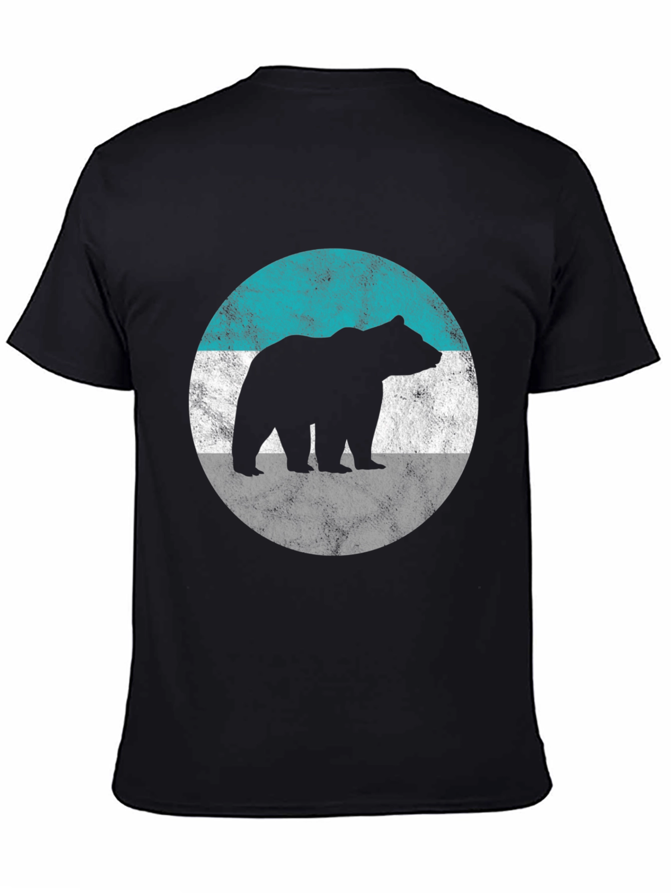 Bear Silhouette Graphic Tee - Mens Black Shirt