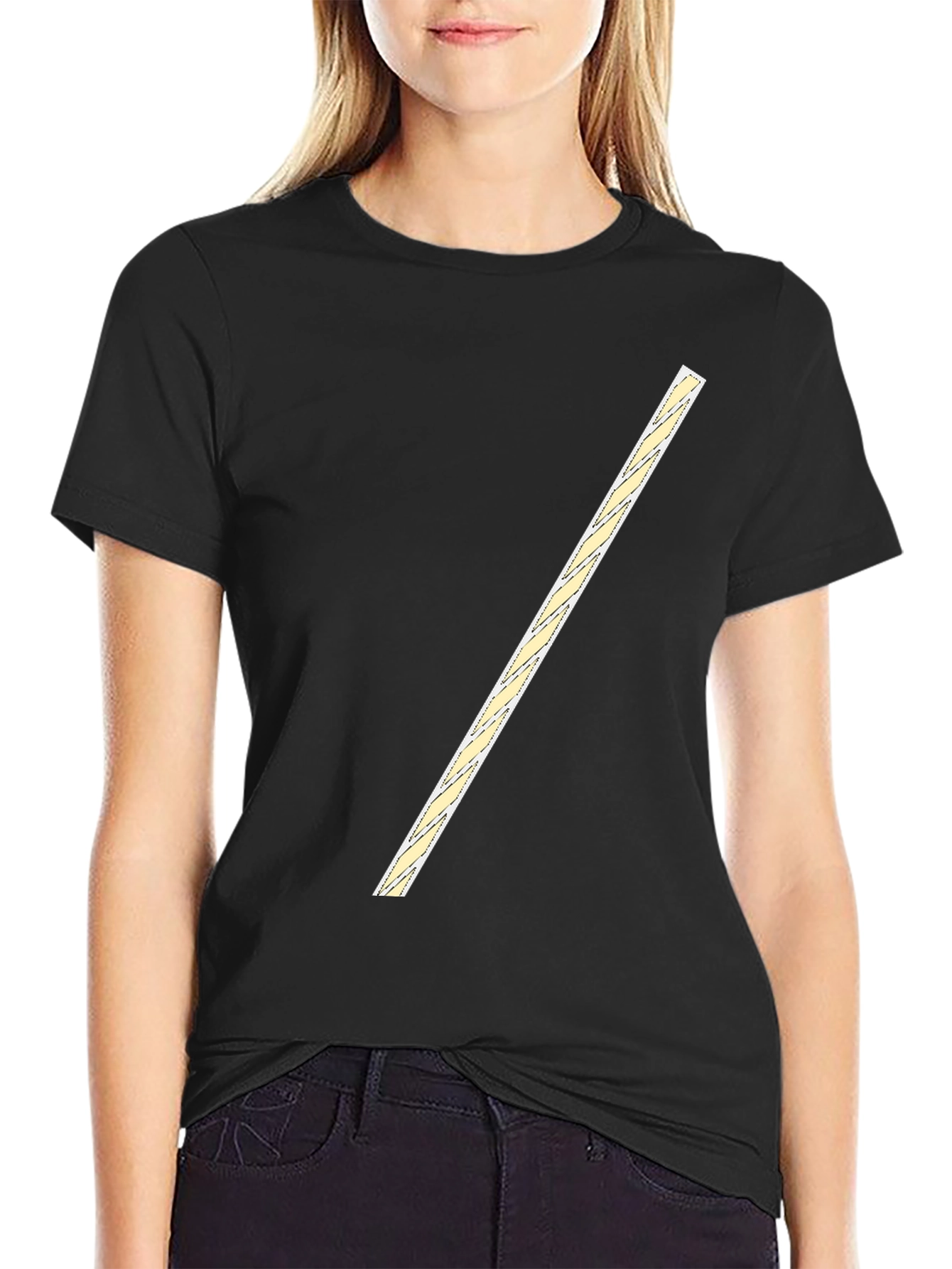 Mens Solid Black Crew Neck Short Sleeve T-Shirt