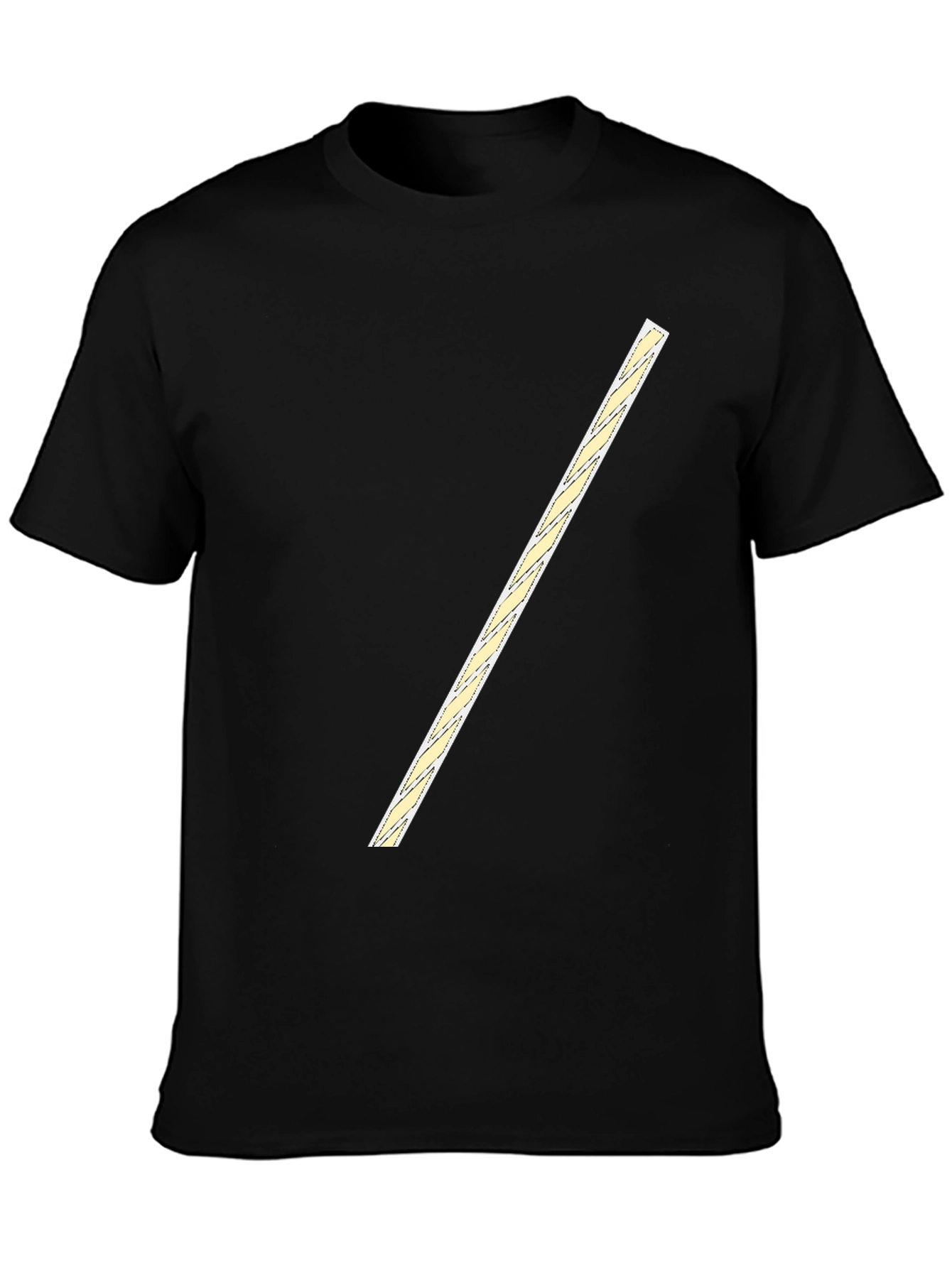 Mens Solid Black Crew Neck Short Sleeve T-Shirt