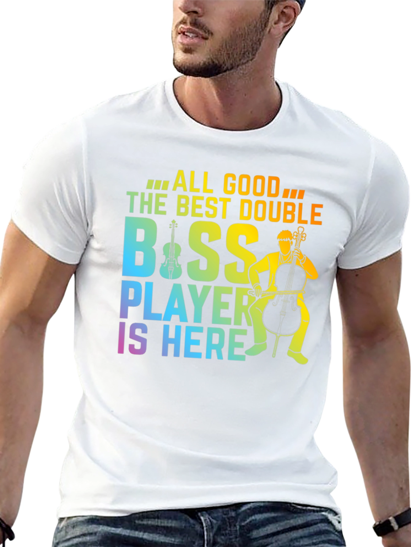 Double Bass Player T-Shirt Musician Graphic Tee