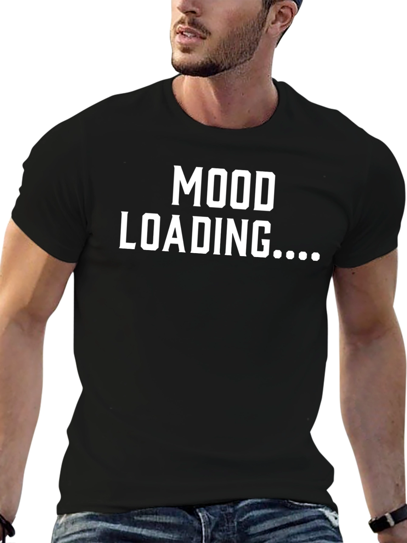 Mood Loading Black T-Shirt - Express Yourself!