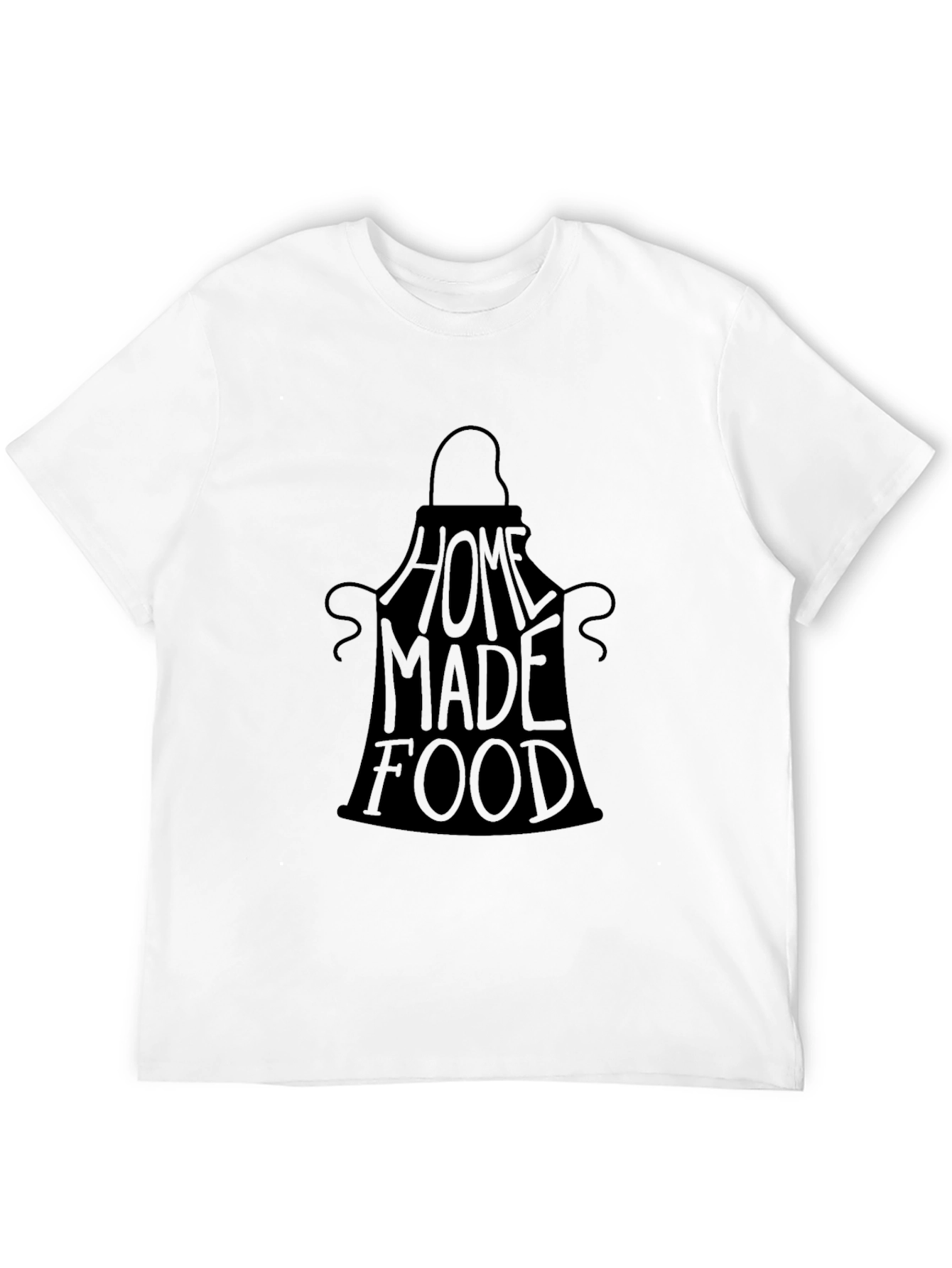 Home Made Food Graphic T-Shirt Black Crew Neck Tee