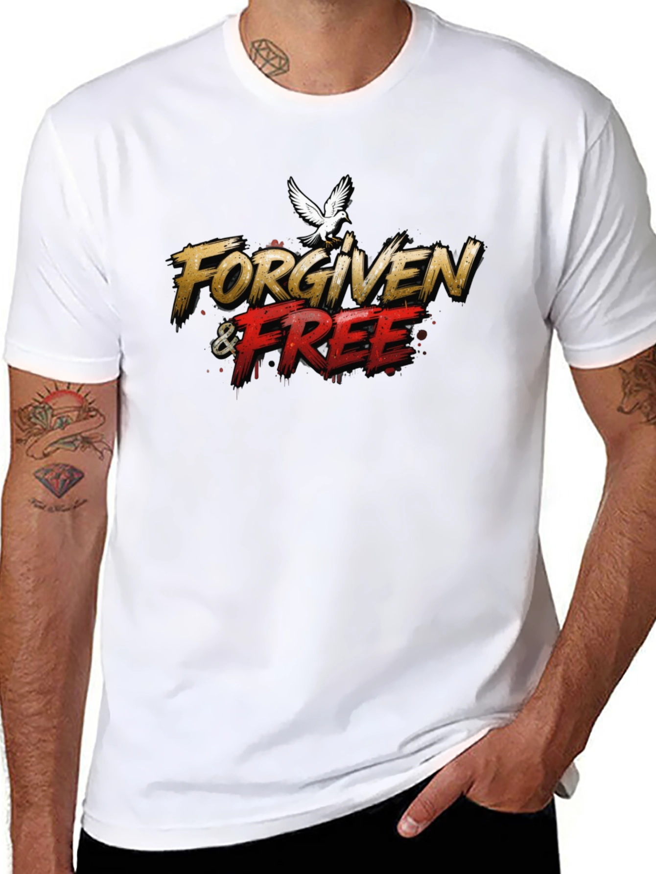 Forgiven & Free Graphic Tee - Black