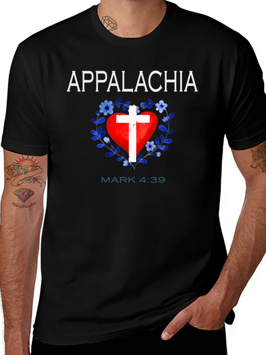 Appalachia Heart Cross Christian T-Shirt