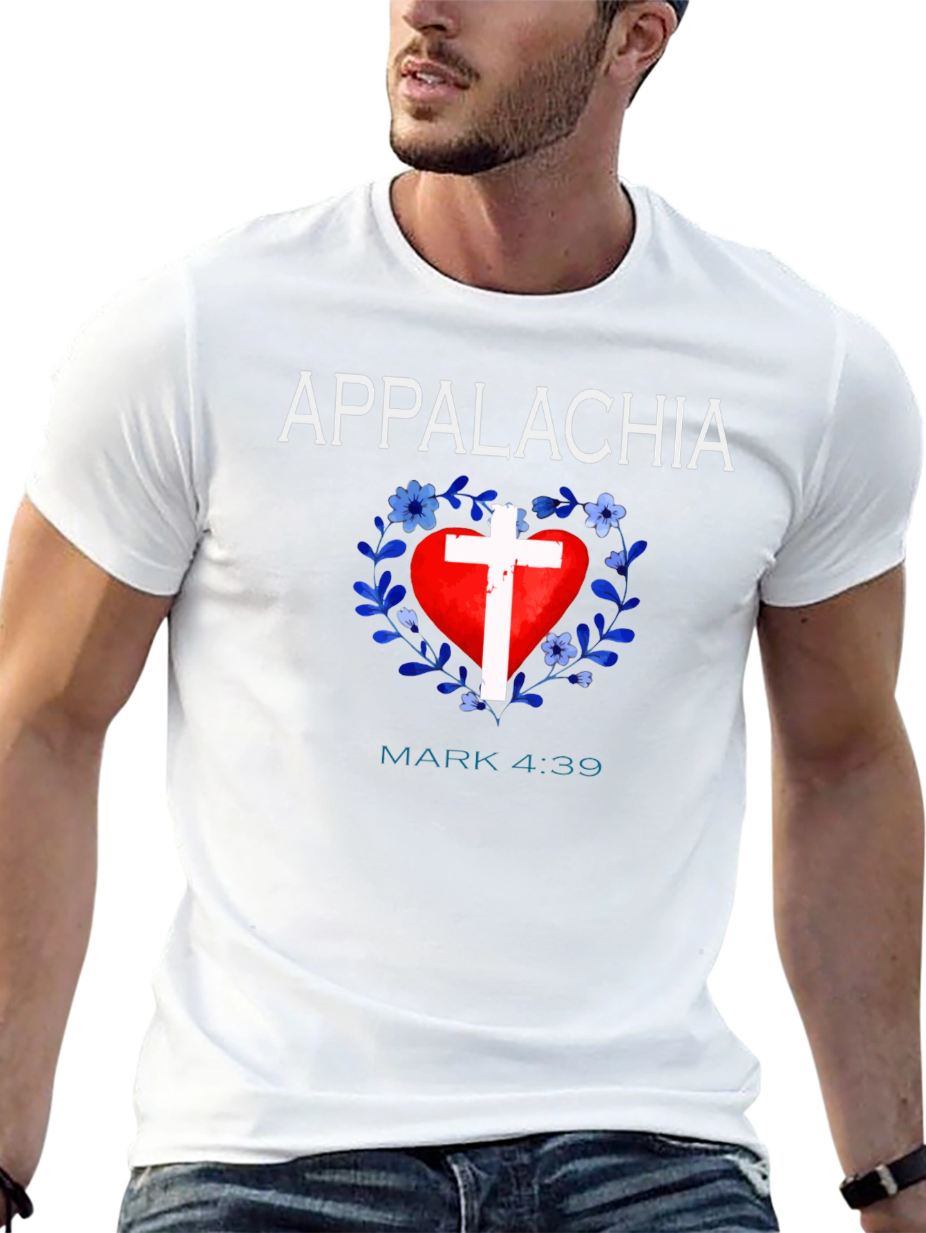 Appalachia Heart Cross Christian T-Shirt