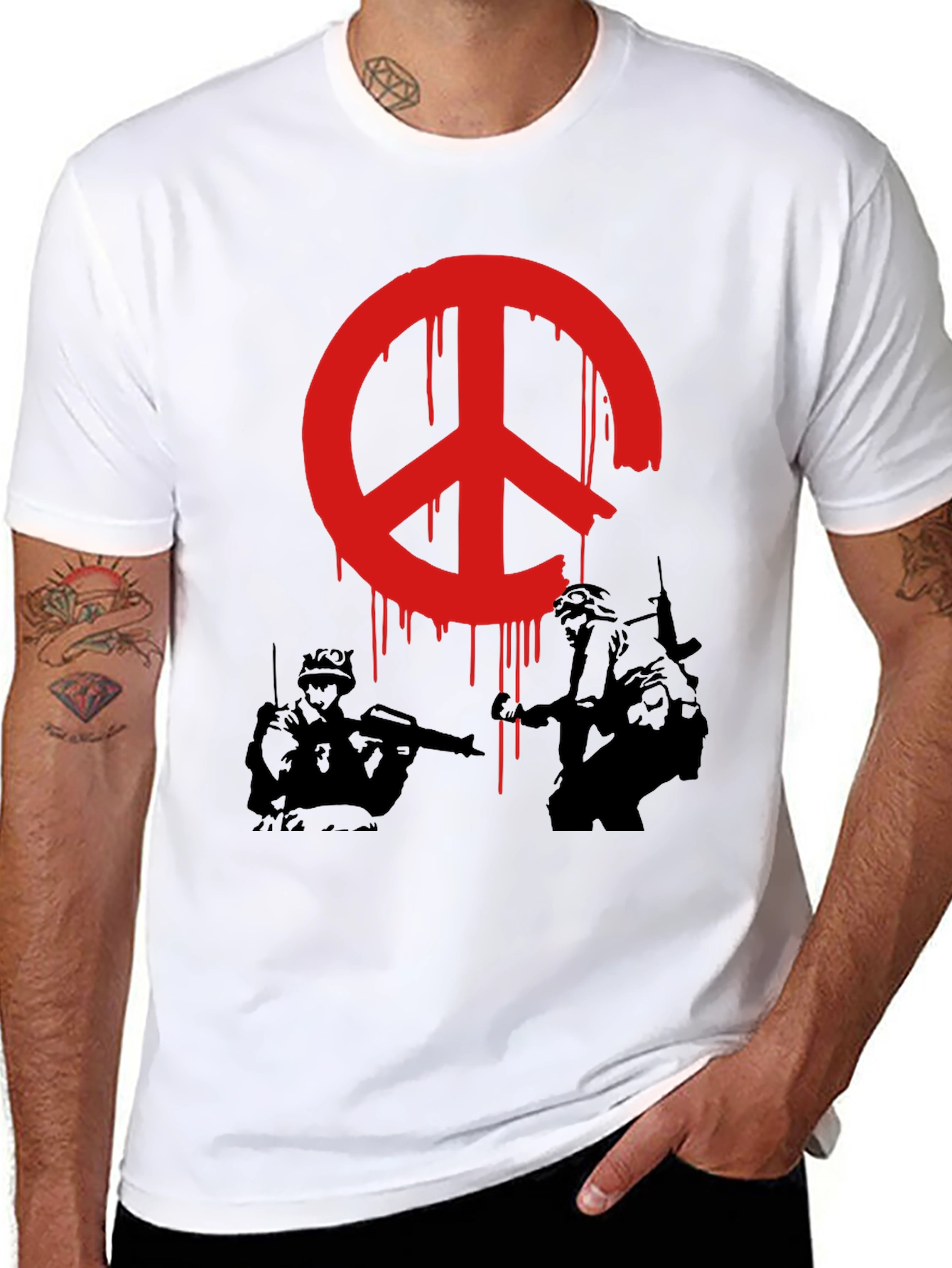 Peace Sign Graphic T-Shirt - Stylish and Bold
