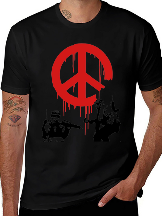 Peace Sign Graphic T-Shirt - Stylish and Bold