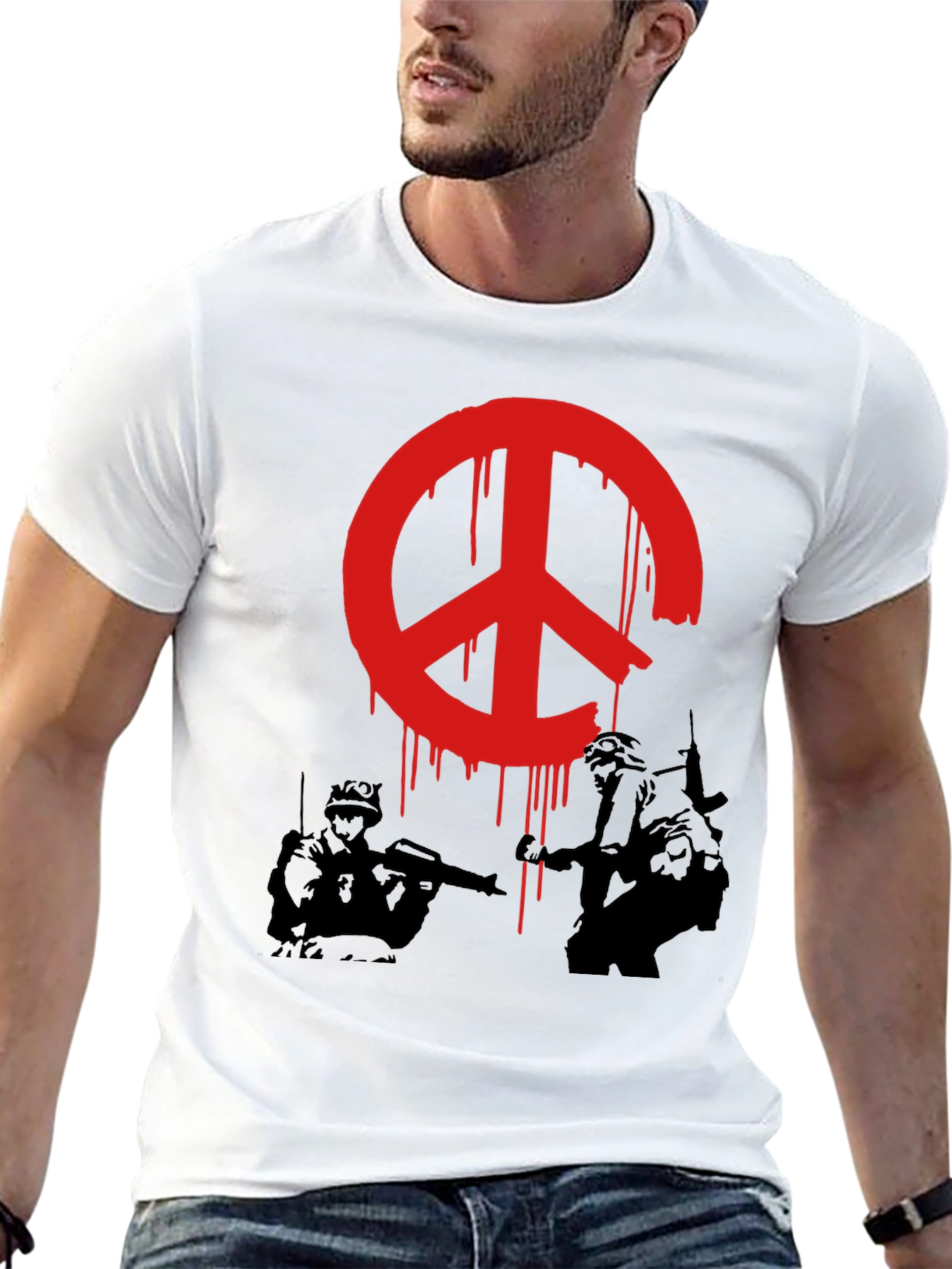 Peace Sign Graphic T-Shirt - Stylish and Bold