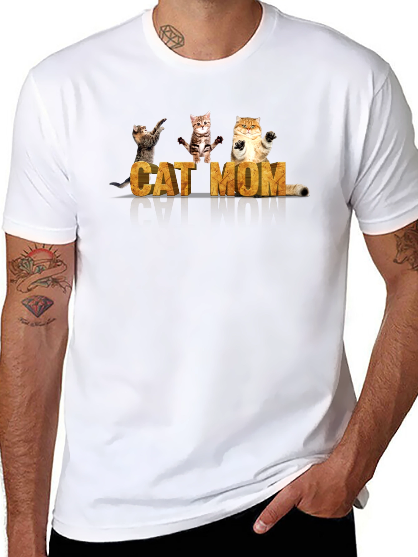 Funny Cat Mom T-Shirt -  Cute Kitten Design