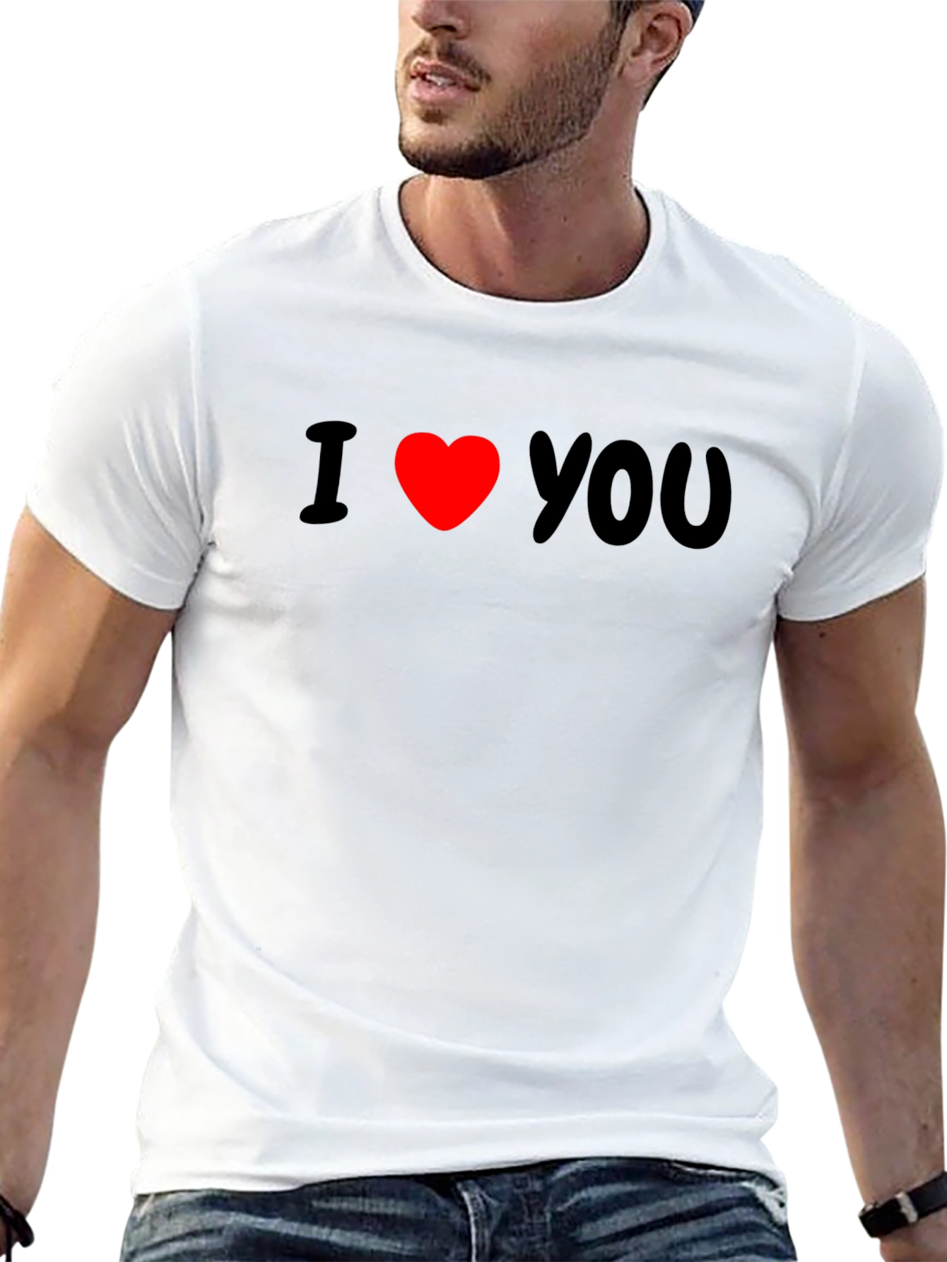 I Heart You Graphic T-Shirt - Black Casual Wear
