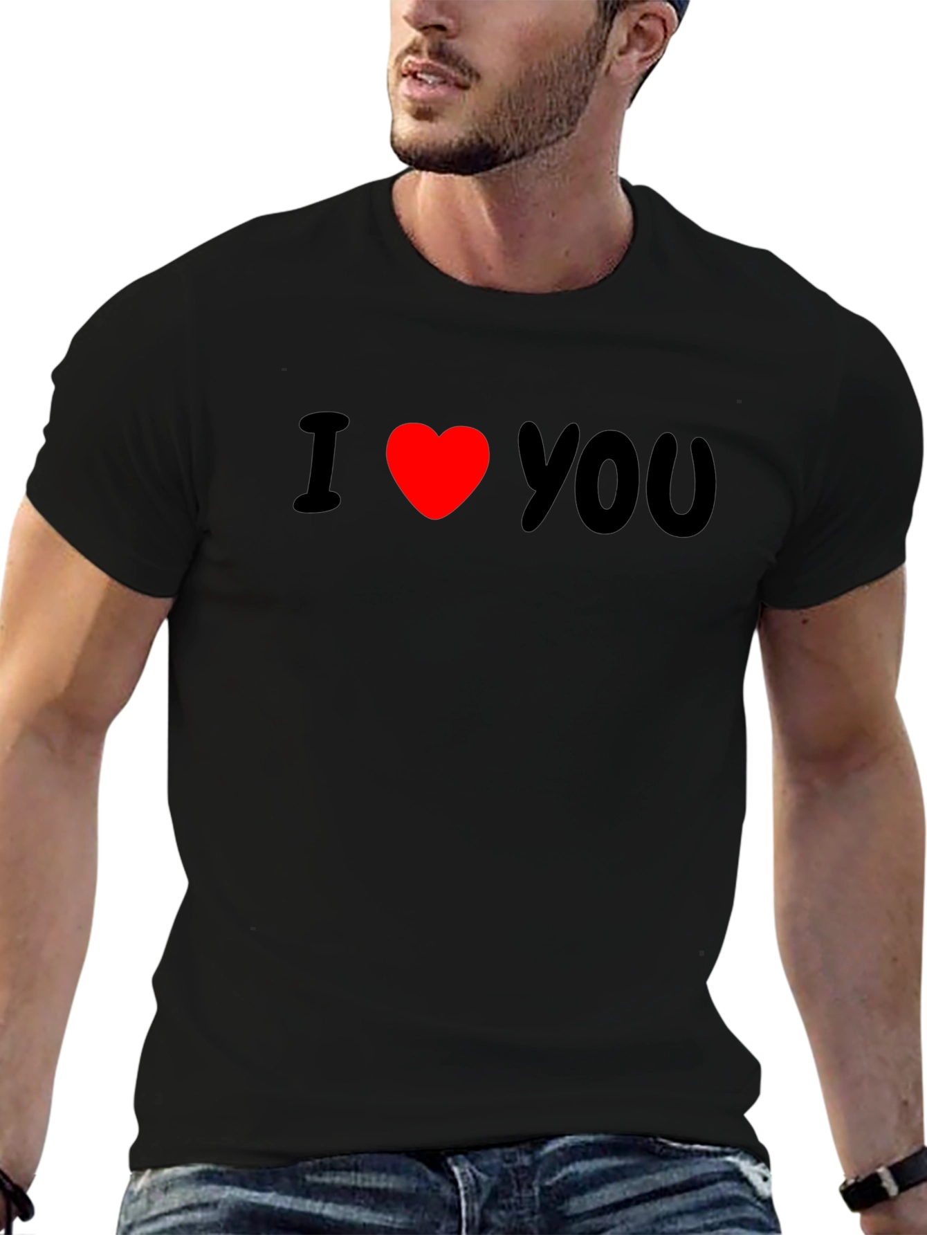 I Heart You Graphic T-Shirt - Black Casual Wear