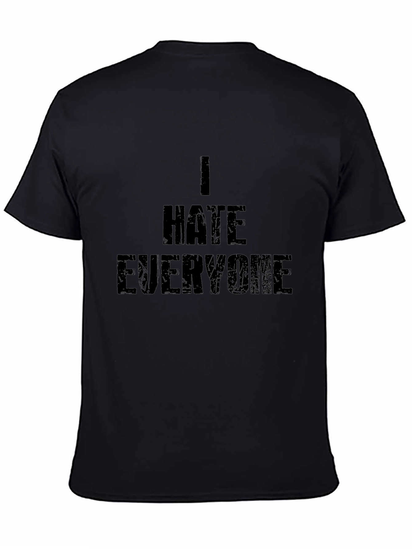 I Hate Everyone Graphic Tee - Black Cotton Blend