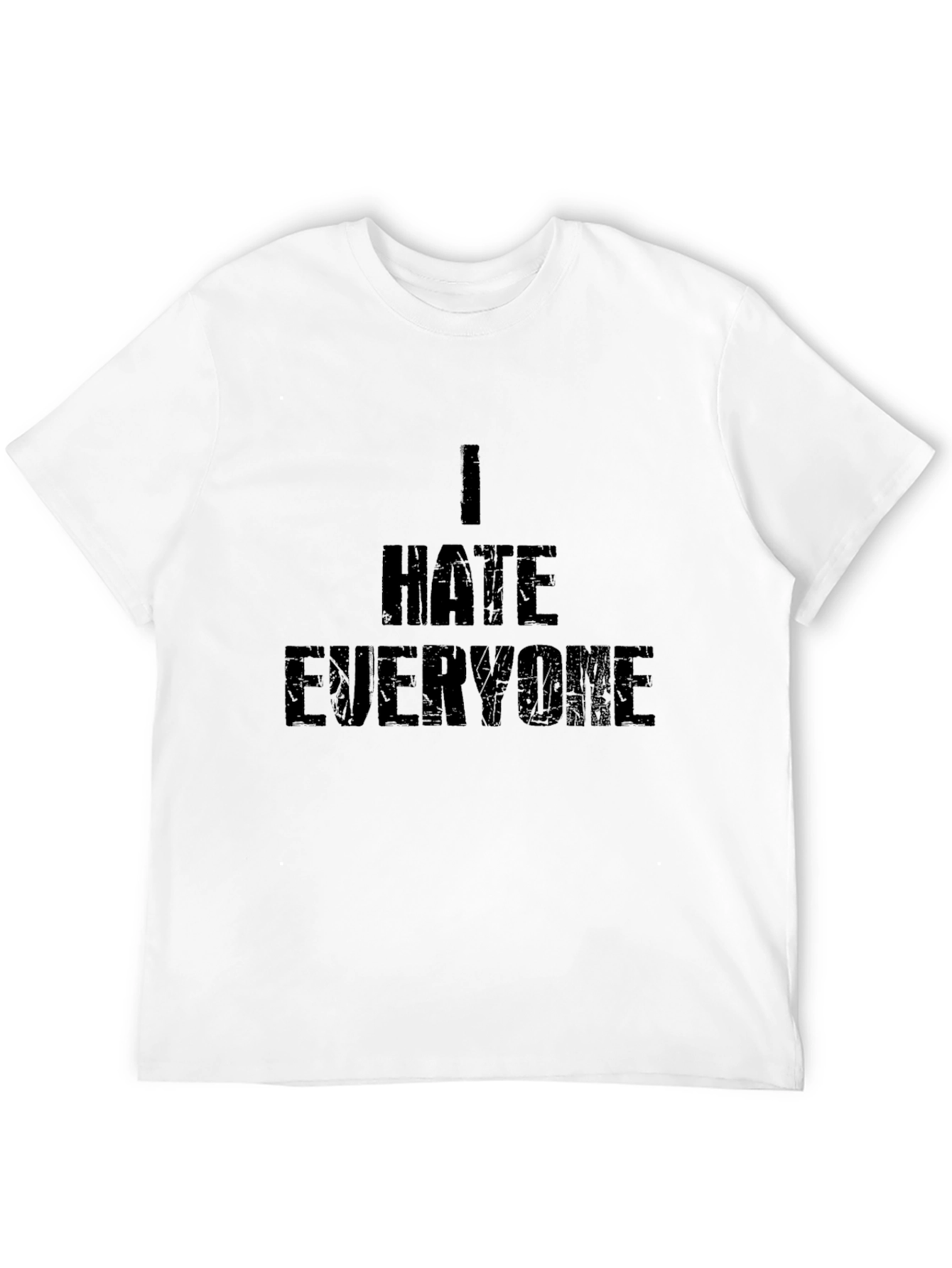 I Hate Everyone Graphic Tee - Black Cotton Blend