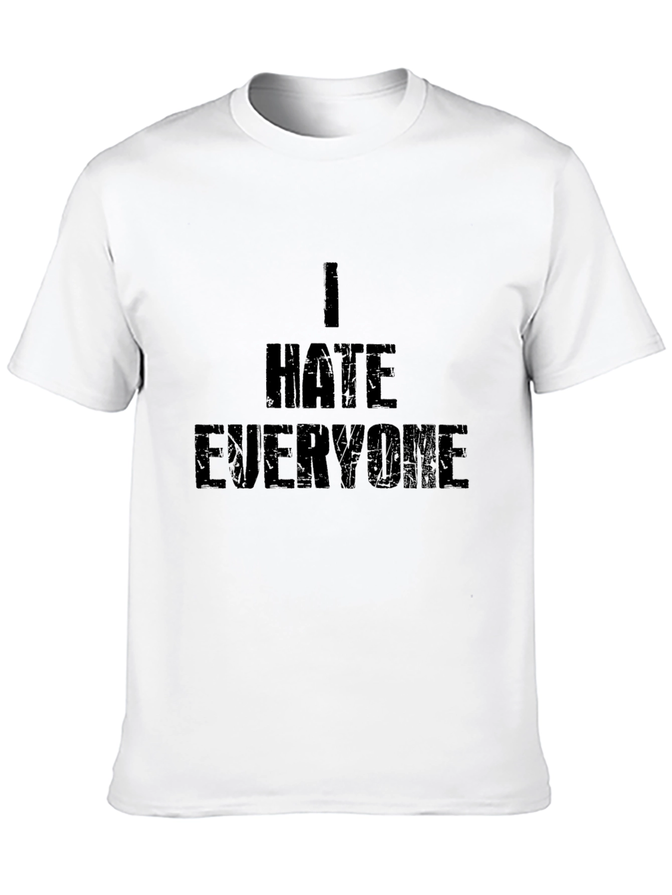 I Hate Everyone Graphic Tee - Black Cotton Blend