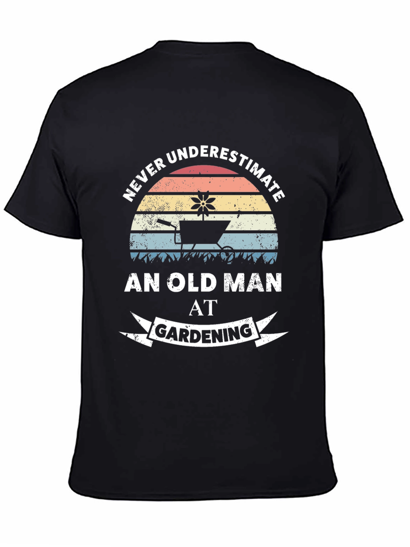 Never Underestimate Old Man Gardening T-Shirt