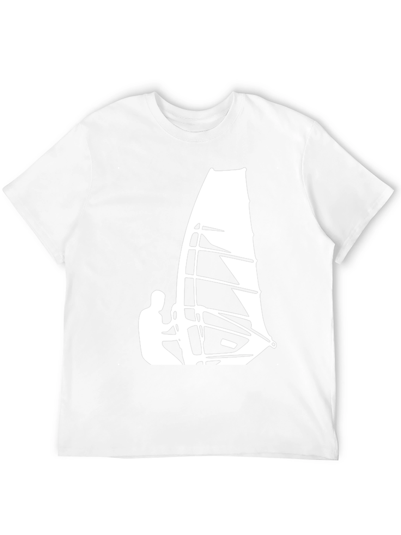 Windsurfer Graphic Tee - Black Cotton T-Shirt