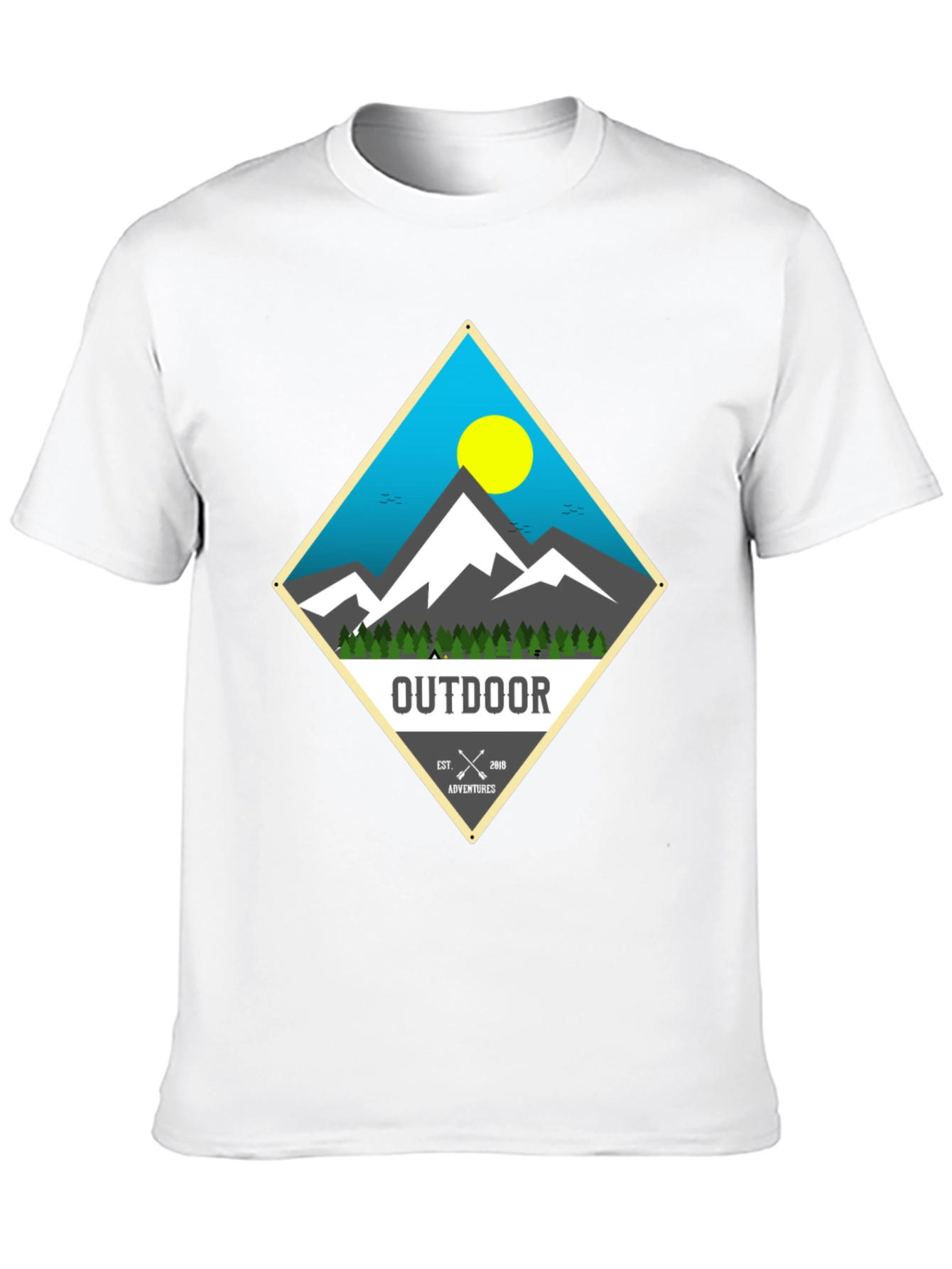 Outdoor Adventure Graphic Tee - Mens Black T-Shirt