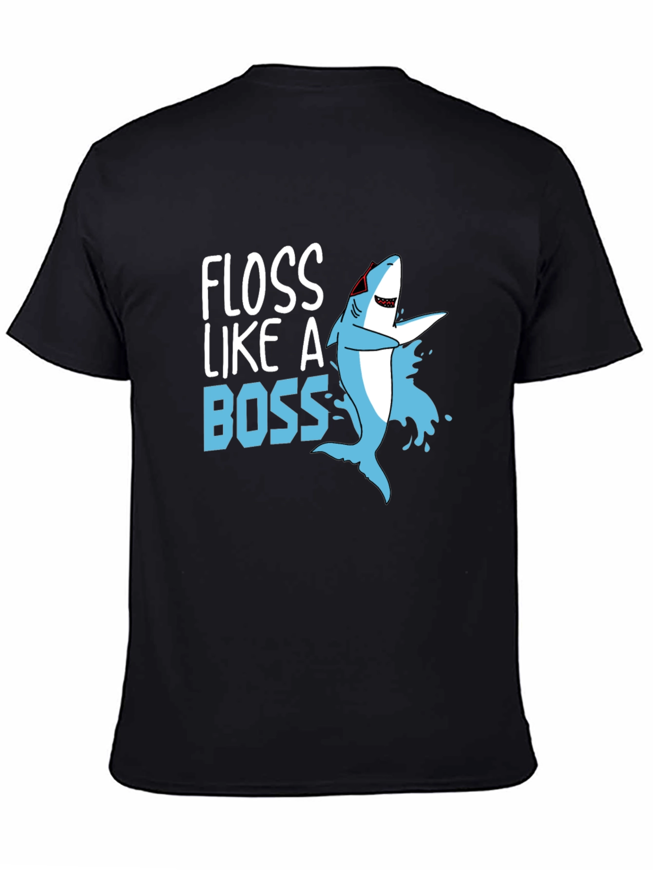 Floss Like A Boss Shark Graphic T-Shirt
