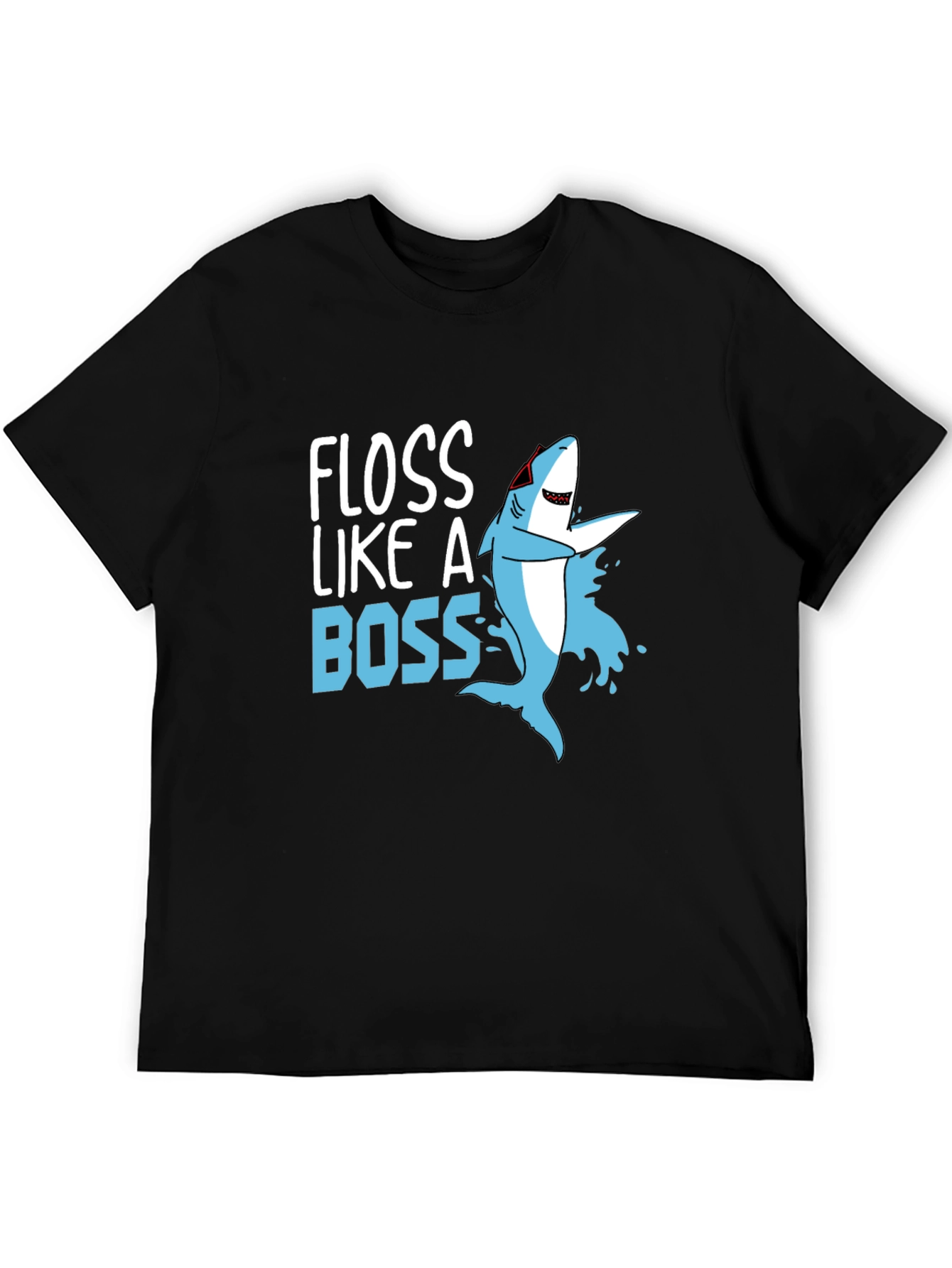 Floss Like A Boss Shark Graphic T-Shirt