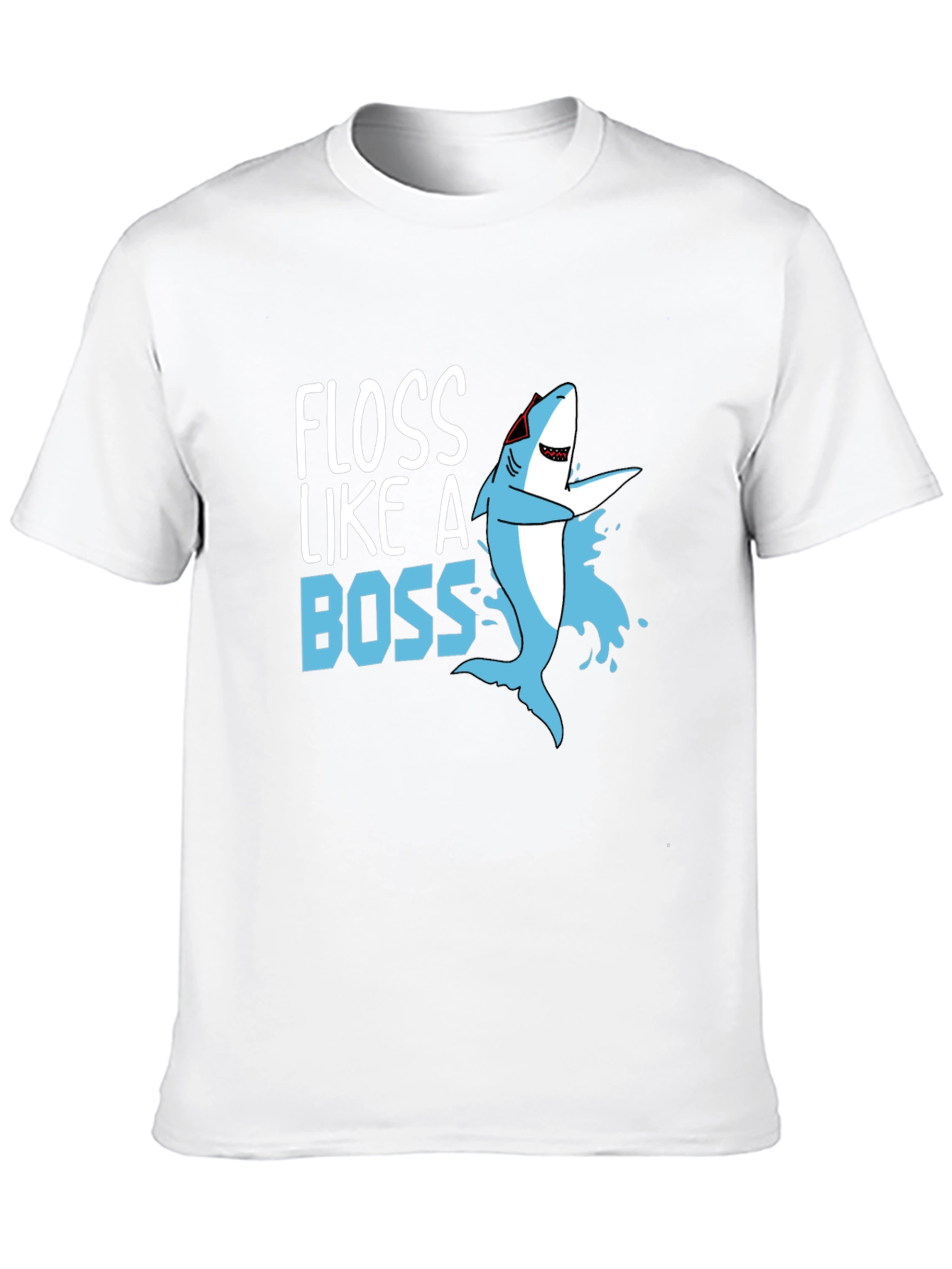 Floss Like A Boss Shark Graphic T-Shirt