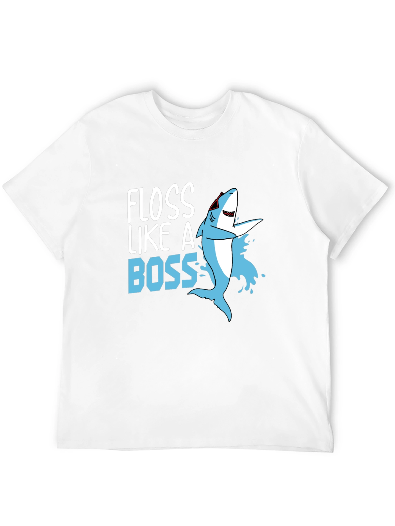 Floss Like A Boss Shark Graphic T-Shirt
