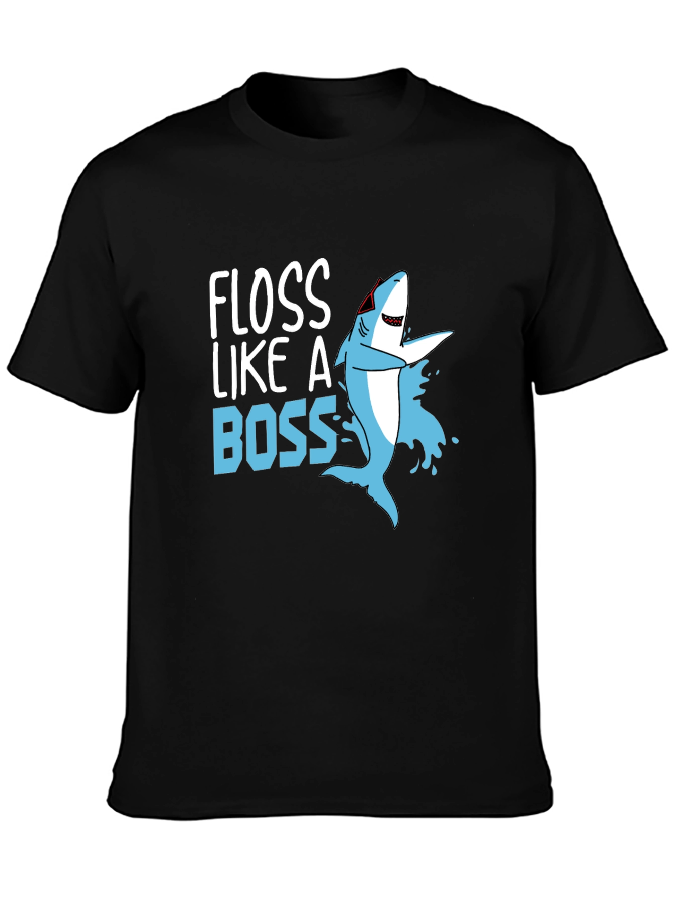 Floss Like A Boss Shark Graphic T-Shirt