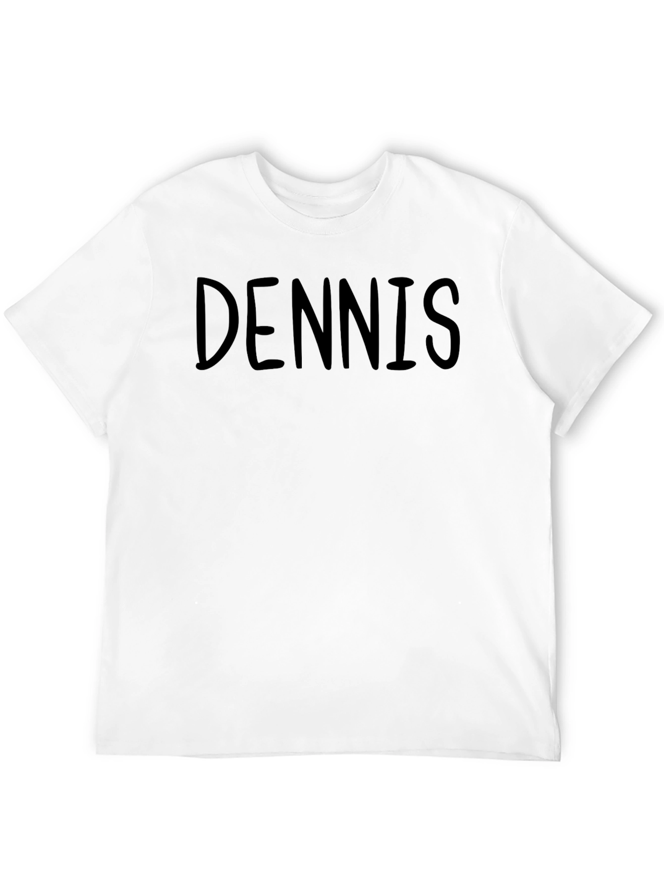 DENNIS Bold Text Crew Neck T-Shirt
