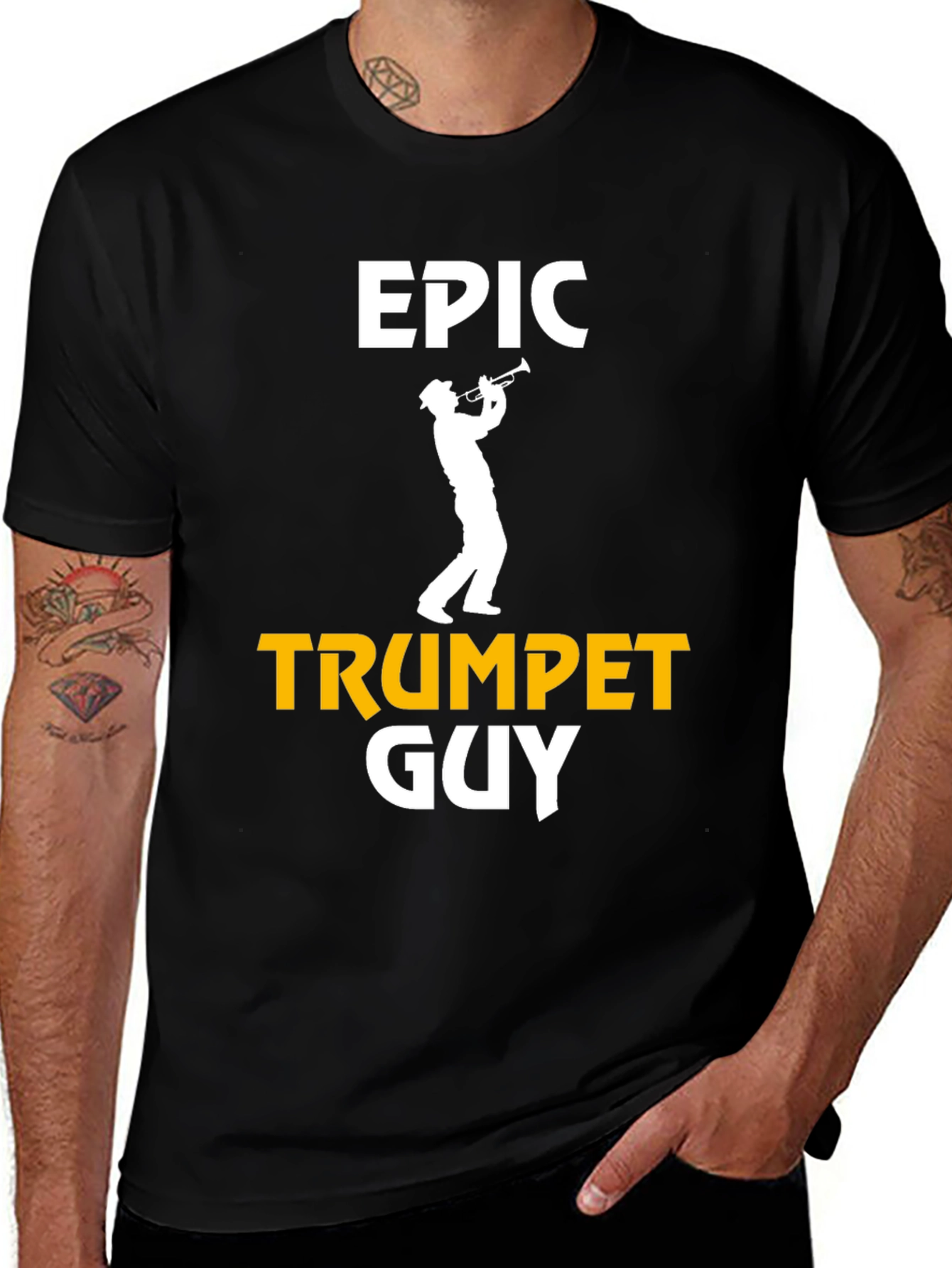 Epic Trumpet Guy T-Shirt - Musician Novelty Tee