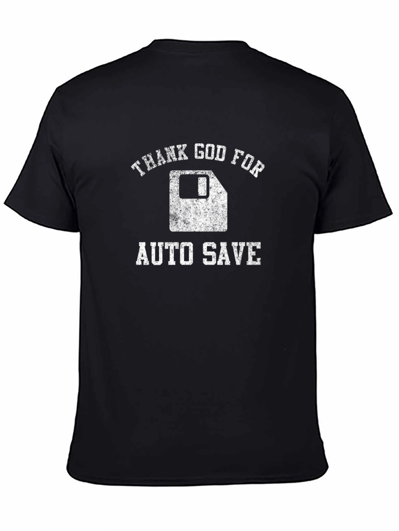 Thank God for Auto Save Black Graphic Tee