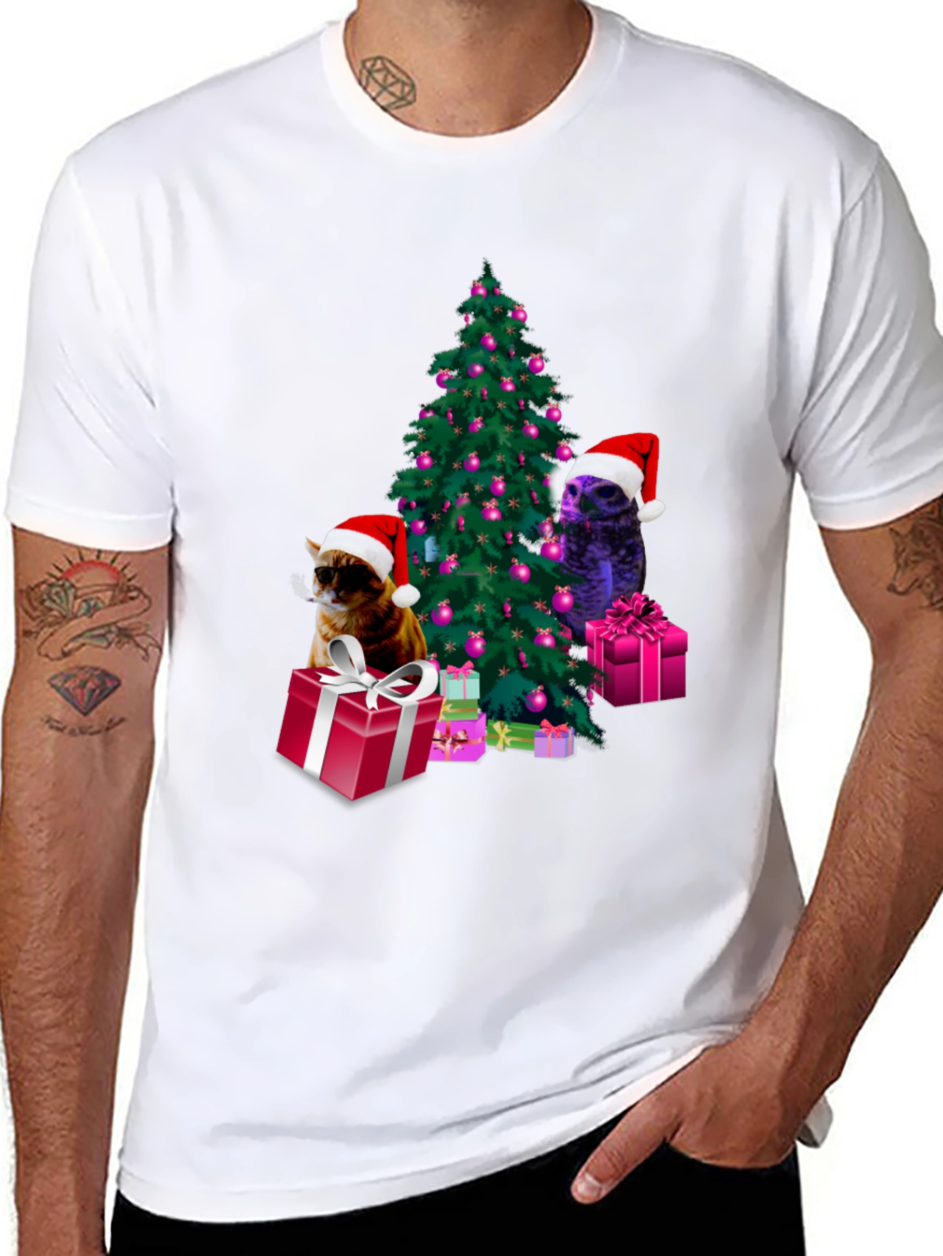 Festive Christmas Cats T-Shirt
