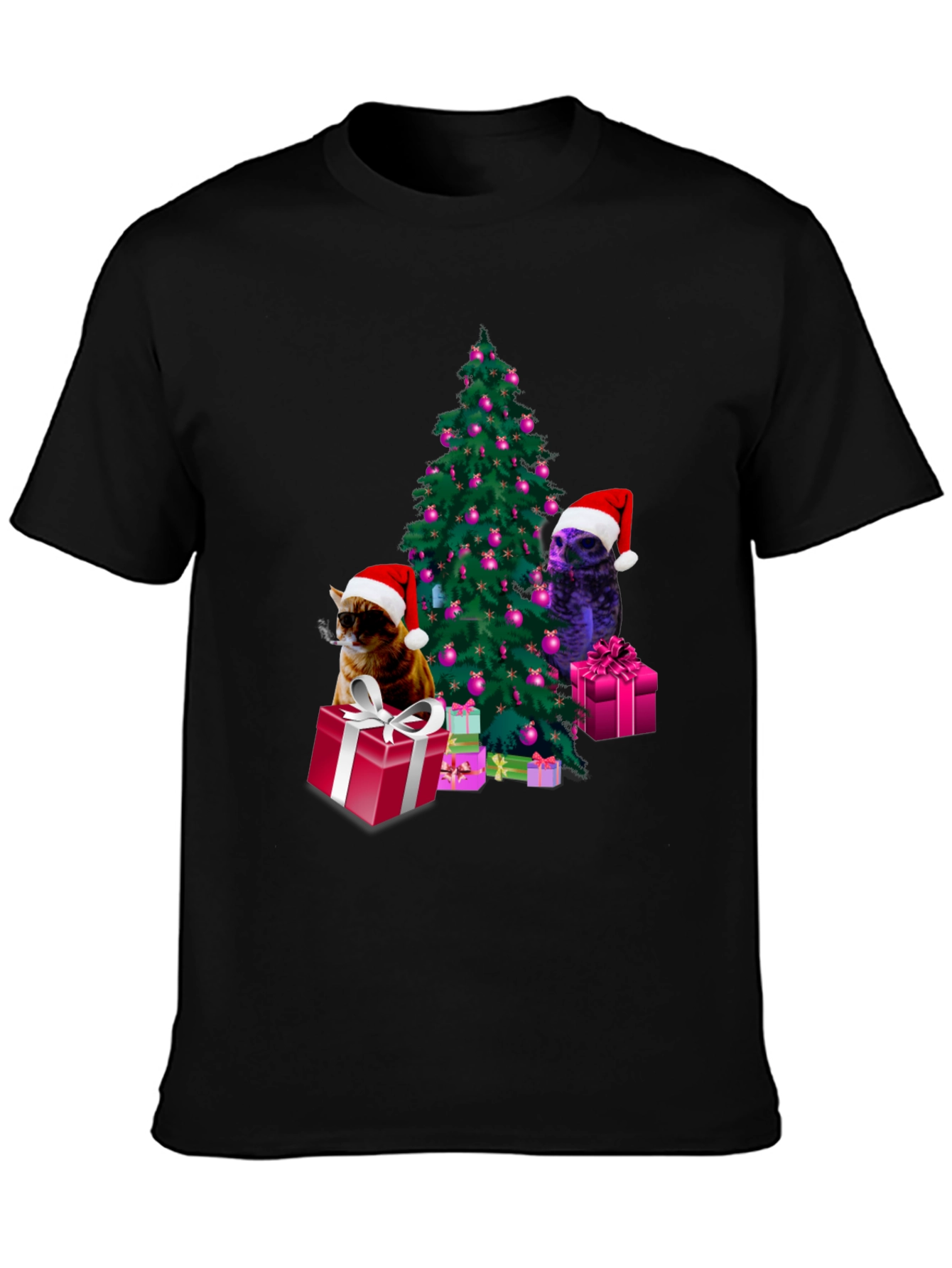 Festive Christmas Cats T-Shirt