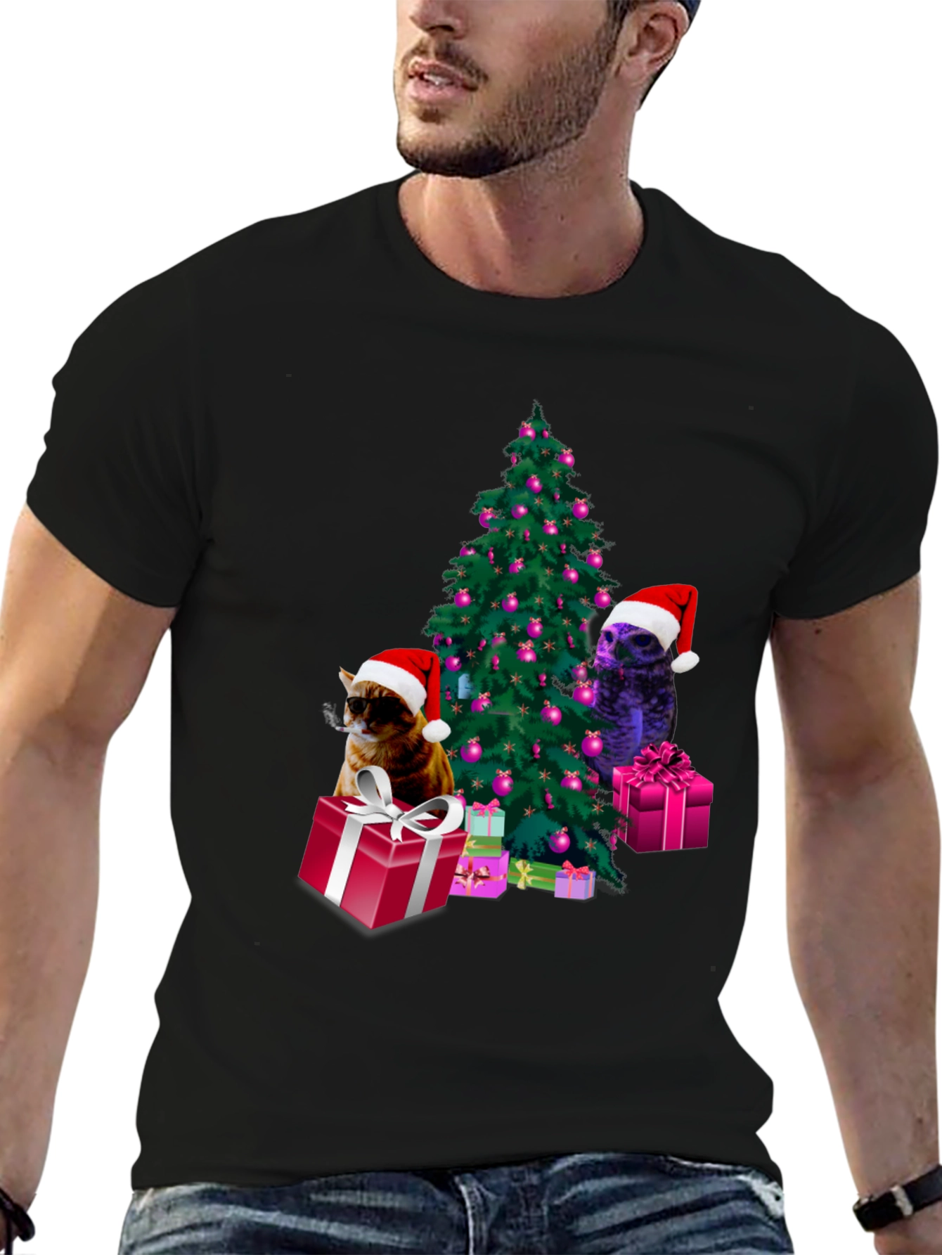 Festive Christmas Cats T-Shirt