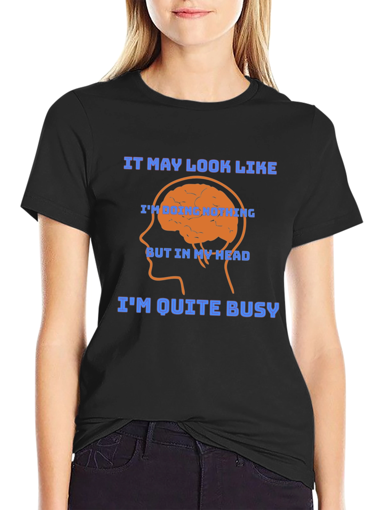 Brainy Thoughtful Funny Graphic T-Shirt