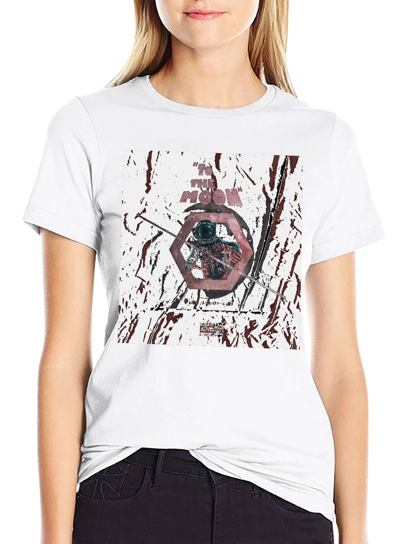 To The Moon Graphic Tee - Black