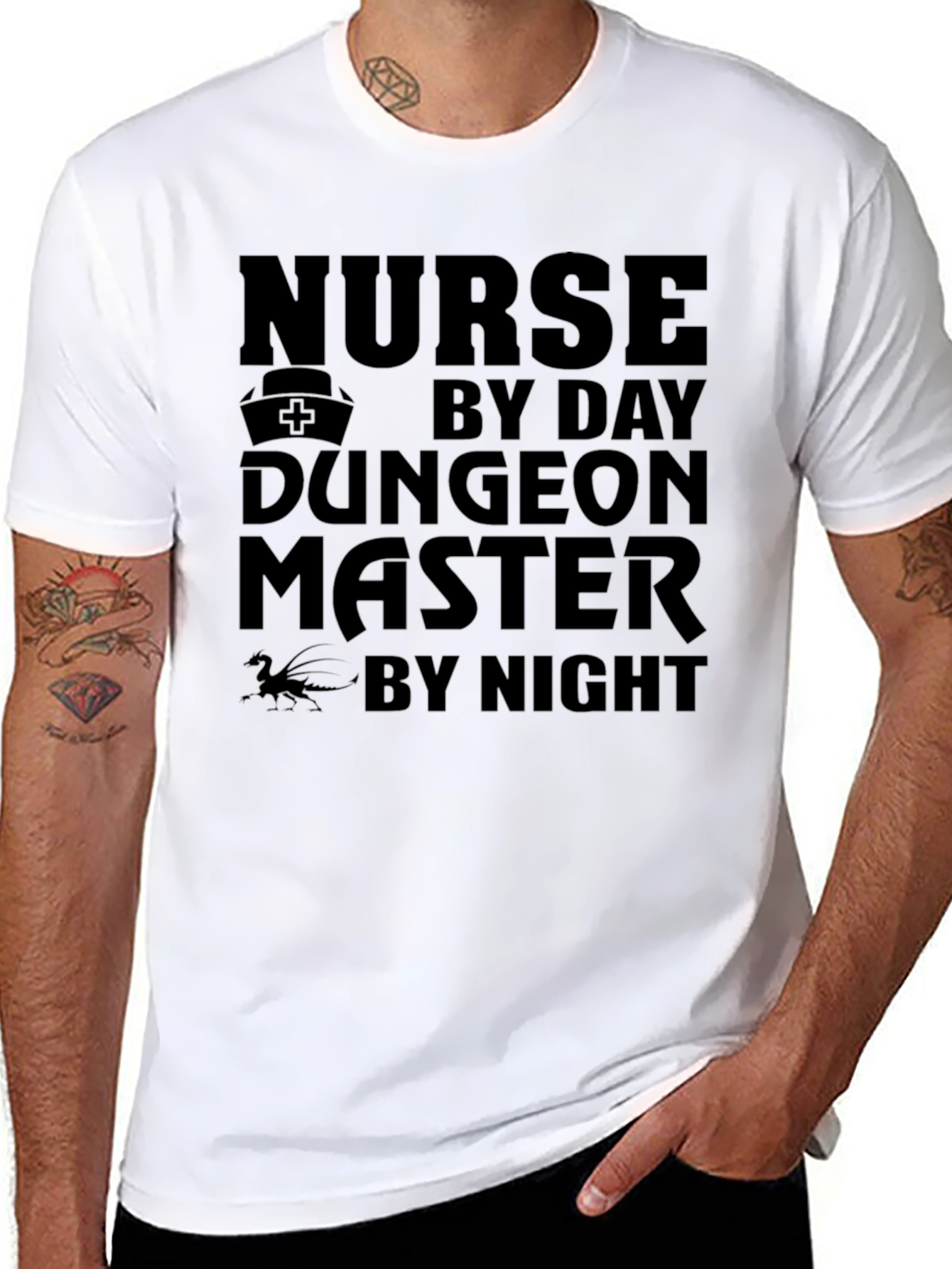 Nurse Dungeon Master T-Shirt - Black Graphic Tee