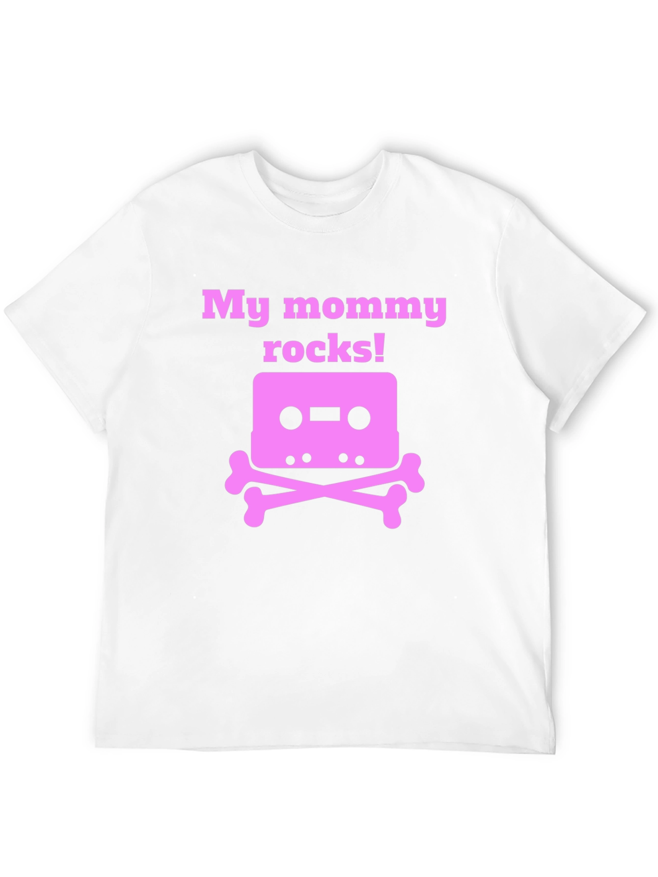 My Mommy Rocks T-Shirt - Cassette Skull Design