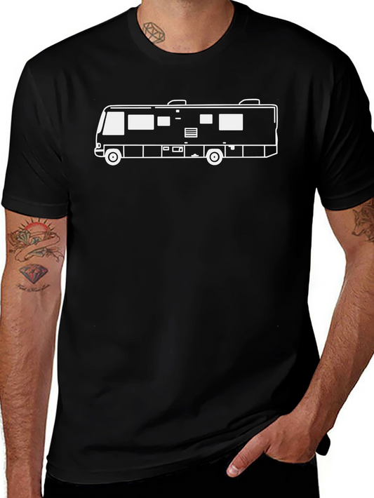 RV Camper Graphic T-Shirt - Black