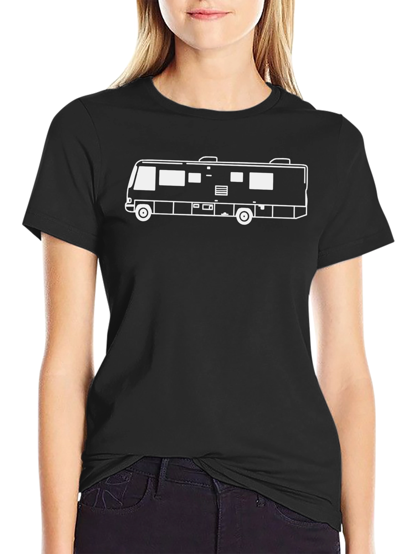 RV Camper Graphic T-Shirt - Black