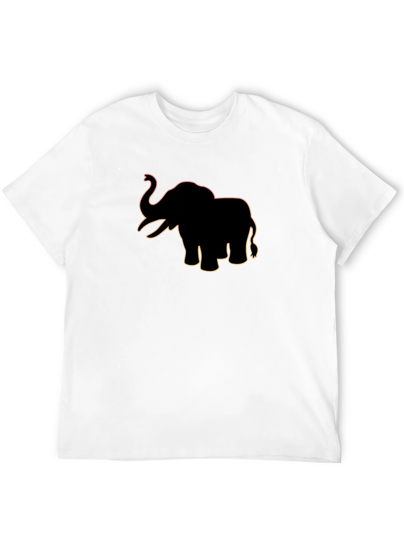 Elephant Graphic Print Black T-Shirt