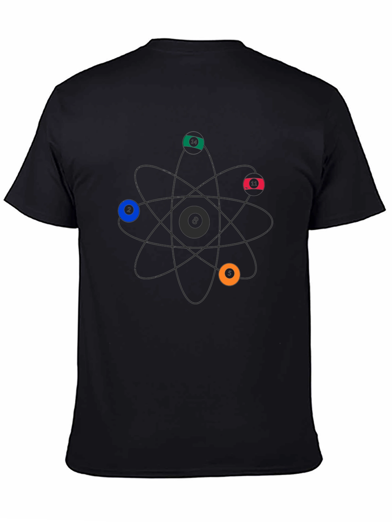 Atom Billiard Balls T-Shirt - Science Pool Graphic Tee
