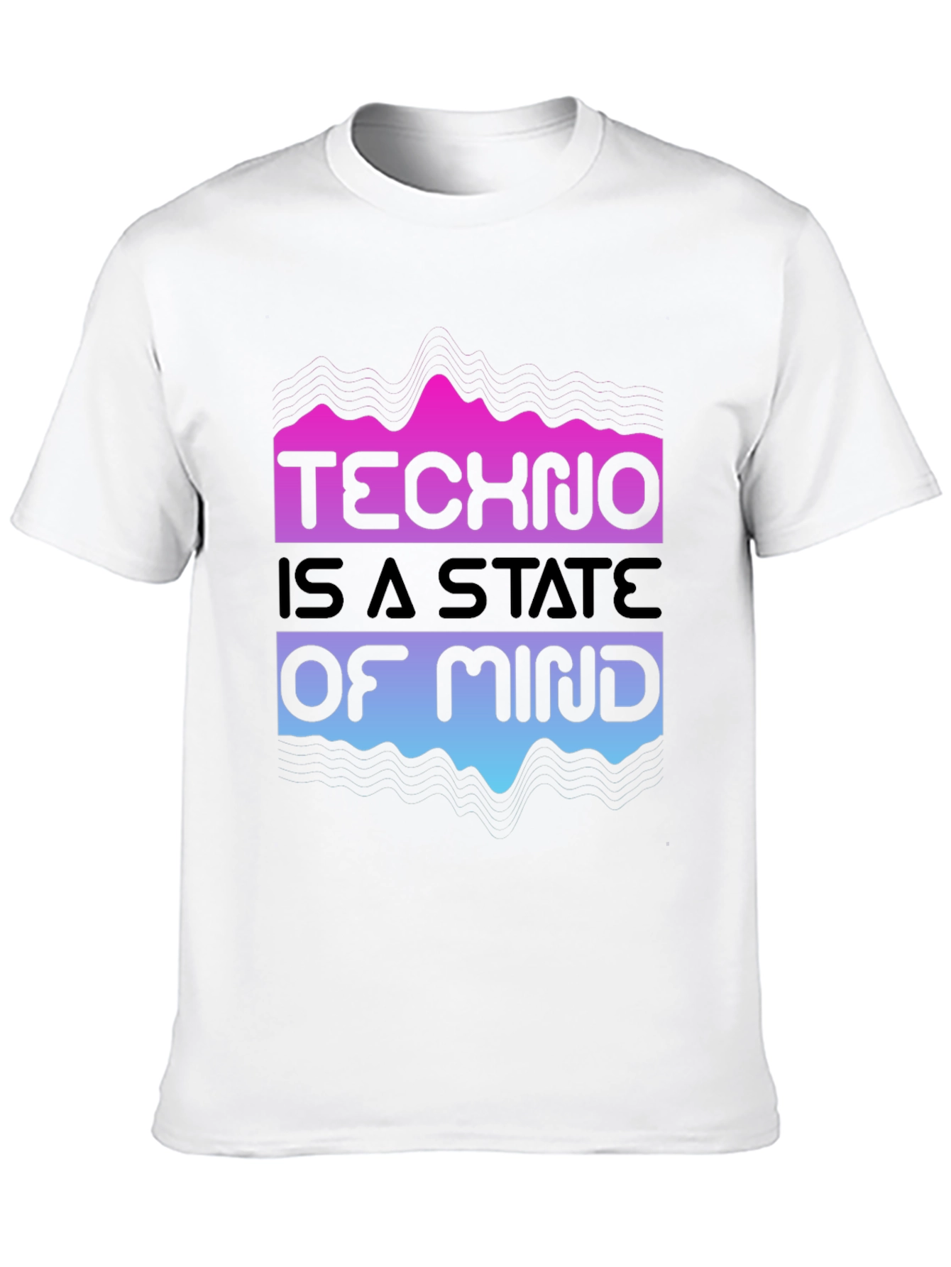 Techno State of Mind Black Graphic T-Shirt