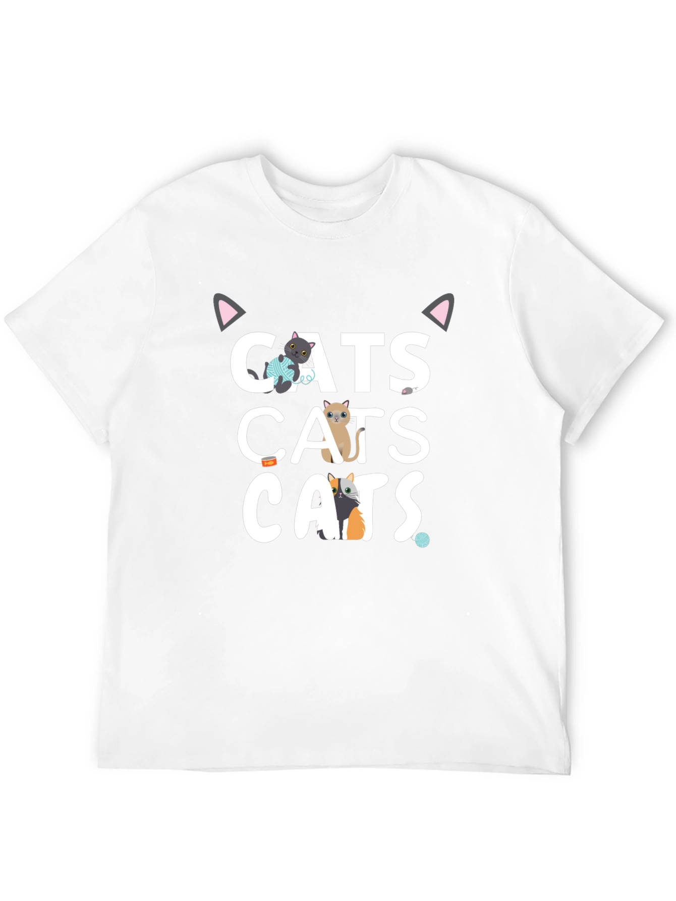 Cats Graphic T-Shirt Funny Cute Tee