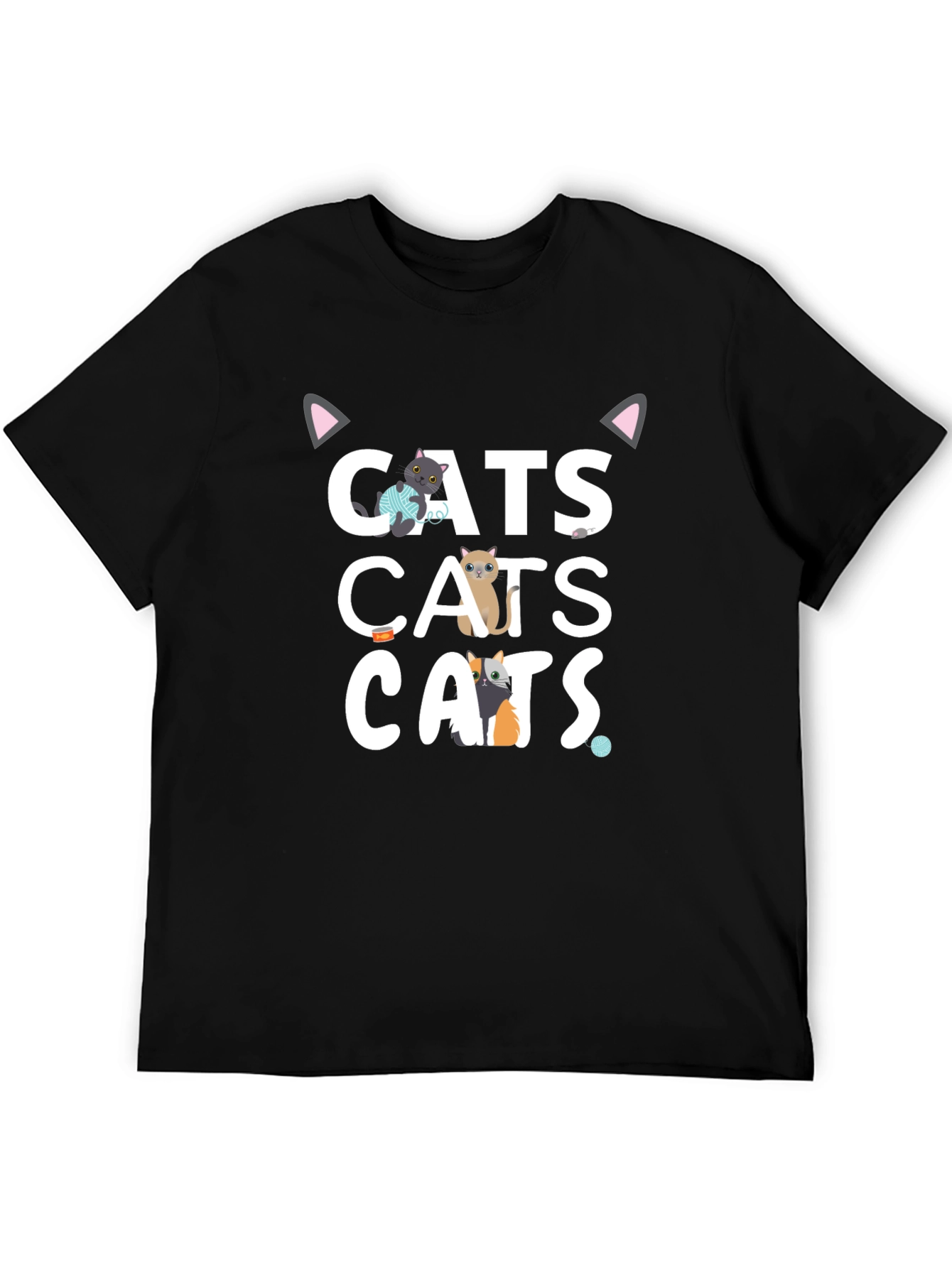 Cats Graphic T-Shirt Funny Cute Tee