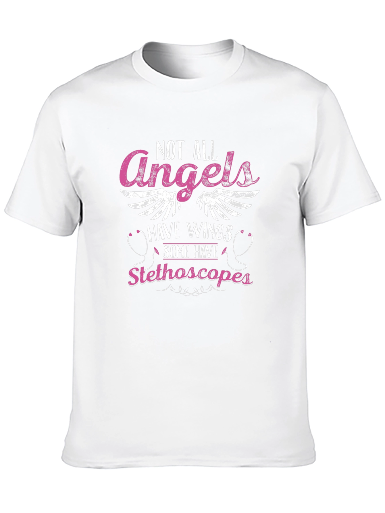 Not All Angels Stethoscope Graphic T-Shirt