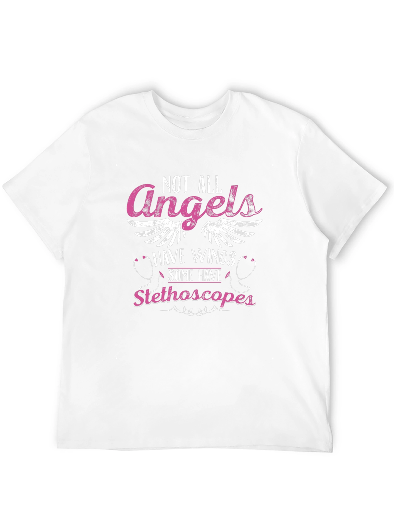 Not All Angels Stethoscope Graphic T-Shirt